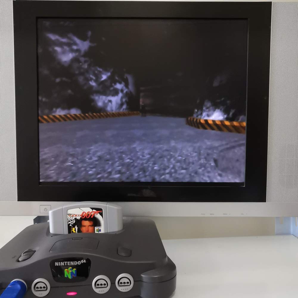 GoldenEye 007 Game Cartridge for Nintendo 64 (N64) - US Version - Classic First-Person Shooter Action Game for Retro Gaming Enthusiasts - Perfect for Multiplayer Battles and Nostalgic Gaming Sessions