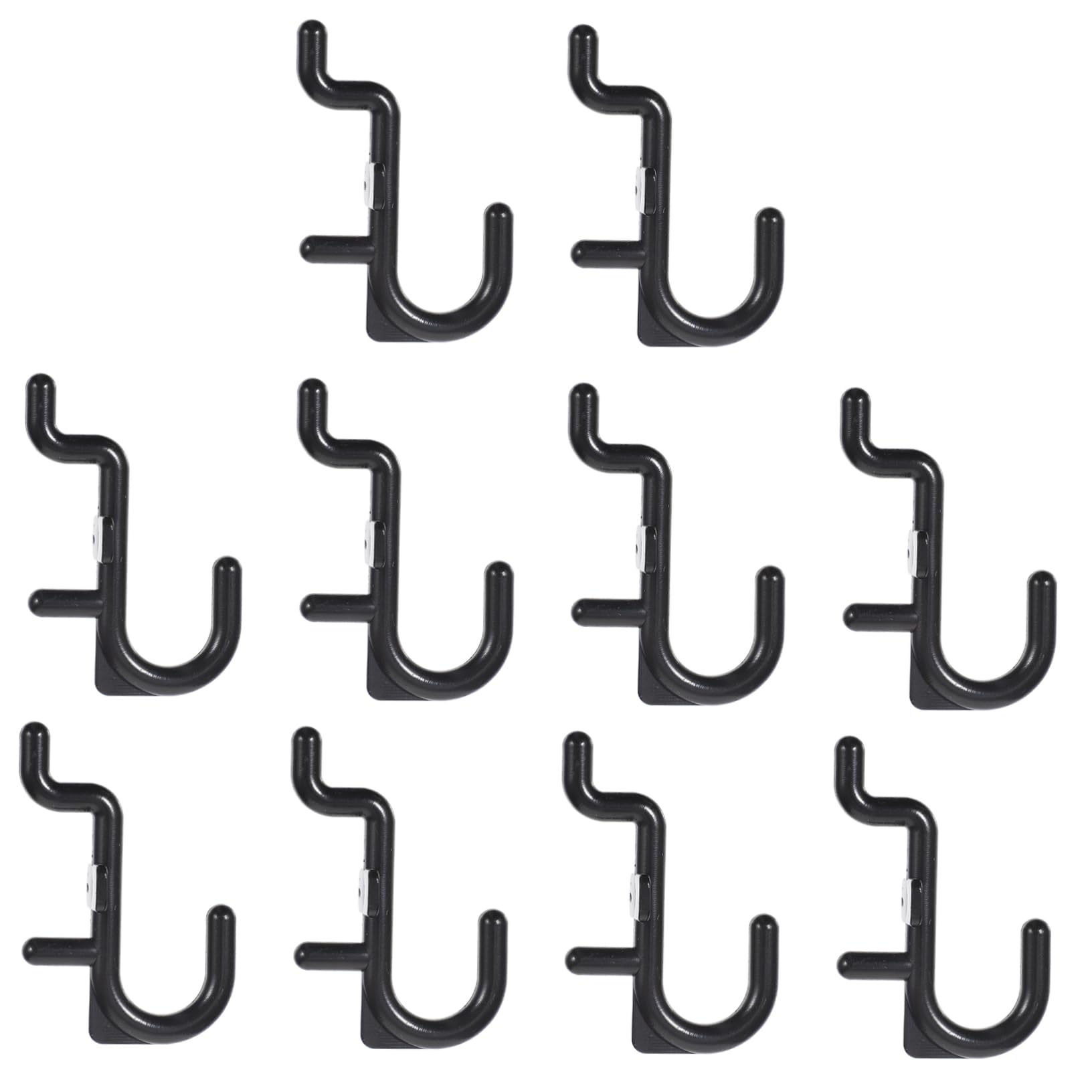VILLFUL 100PCS Pegboard Hooks - Heavy Duty Metal & Plastic Display Hooks for Tool Organization - Easy Installation for Garage, Workshop & Retail Store Displays