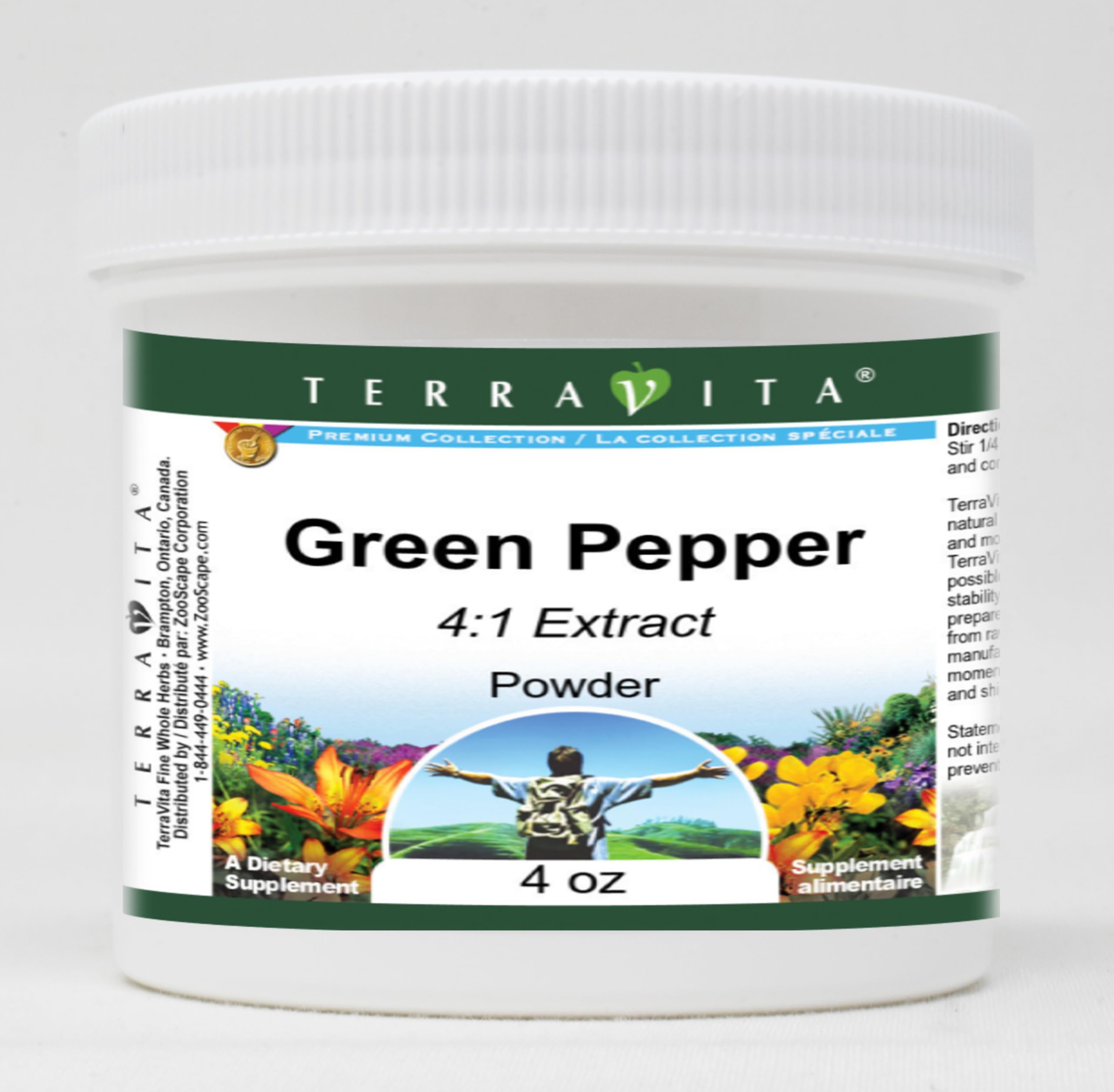 Organic Green Pepper 4:1 Extract Powder (4 oz) - 3 Pack | Premium Superfood Supplement for Cooking, Smoothies & Health Drinks | USDA Certified, Non-GMO, Gluten-Free