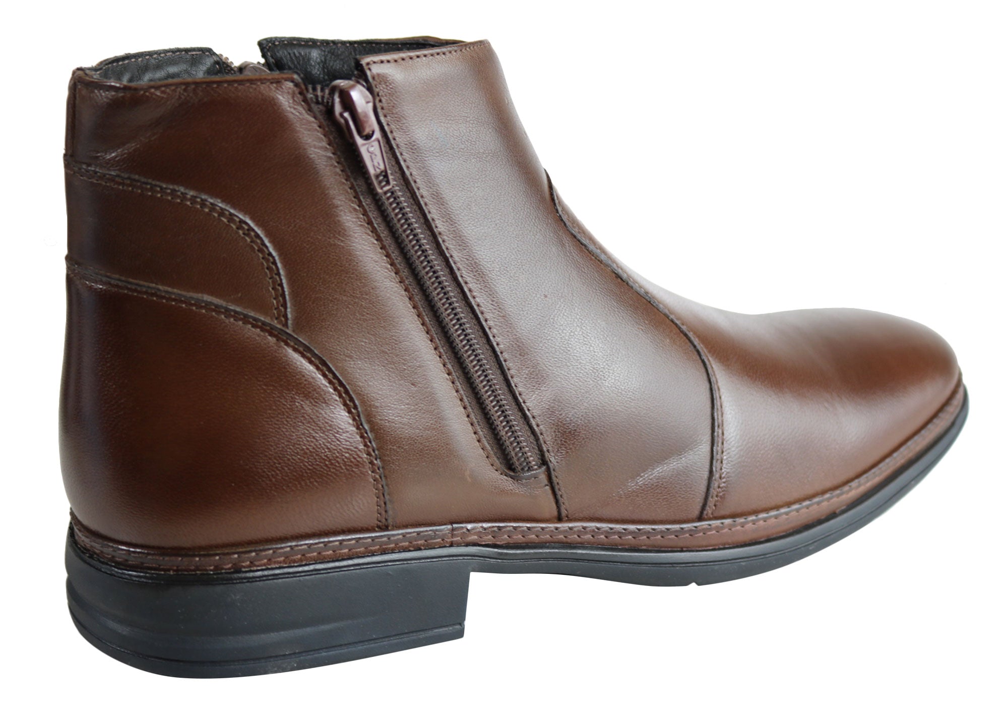 Savelli Aston Men's Comfortable Leather Dress Boots - Handcrafted in Brazil - Perfect for Business, Office & Formal Occasions