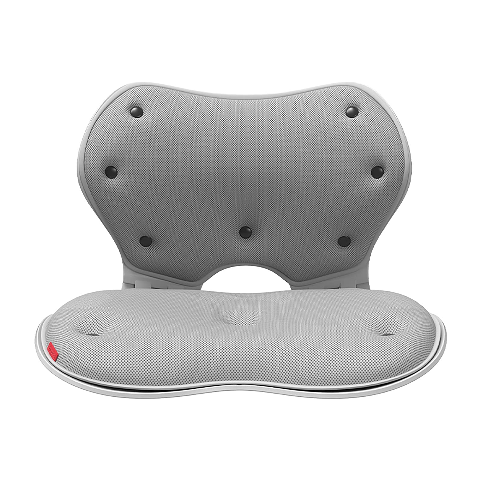 Ergonomic Lumbar Support Pillow for Office Chair & Car Seat - Portable Back Cushion with Breathable Mesh Cover, Posture Corrector for Long Sitting - Removable & Washable (Gray) - Perfect for Office Workers, Gamers & Long-Distance Drivers
