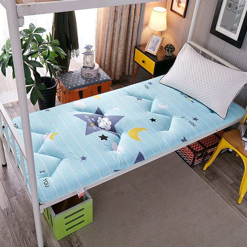 KKCD Japanese Tatami Floor Mattress - Foldable Futon Mattress Topper, Korean Floor Bed for Kids, Roll-Up Japanese Bed - Portable for Camping, Dormitory & Guest Use - 100x200cm (39x79 inches) - Perfect for Small Spaces, Sleepovers & Travel