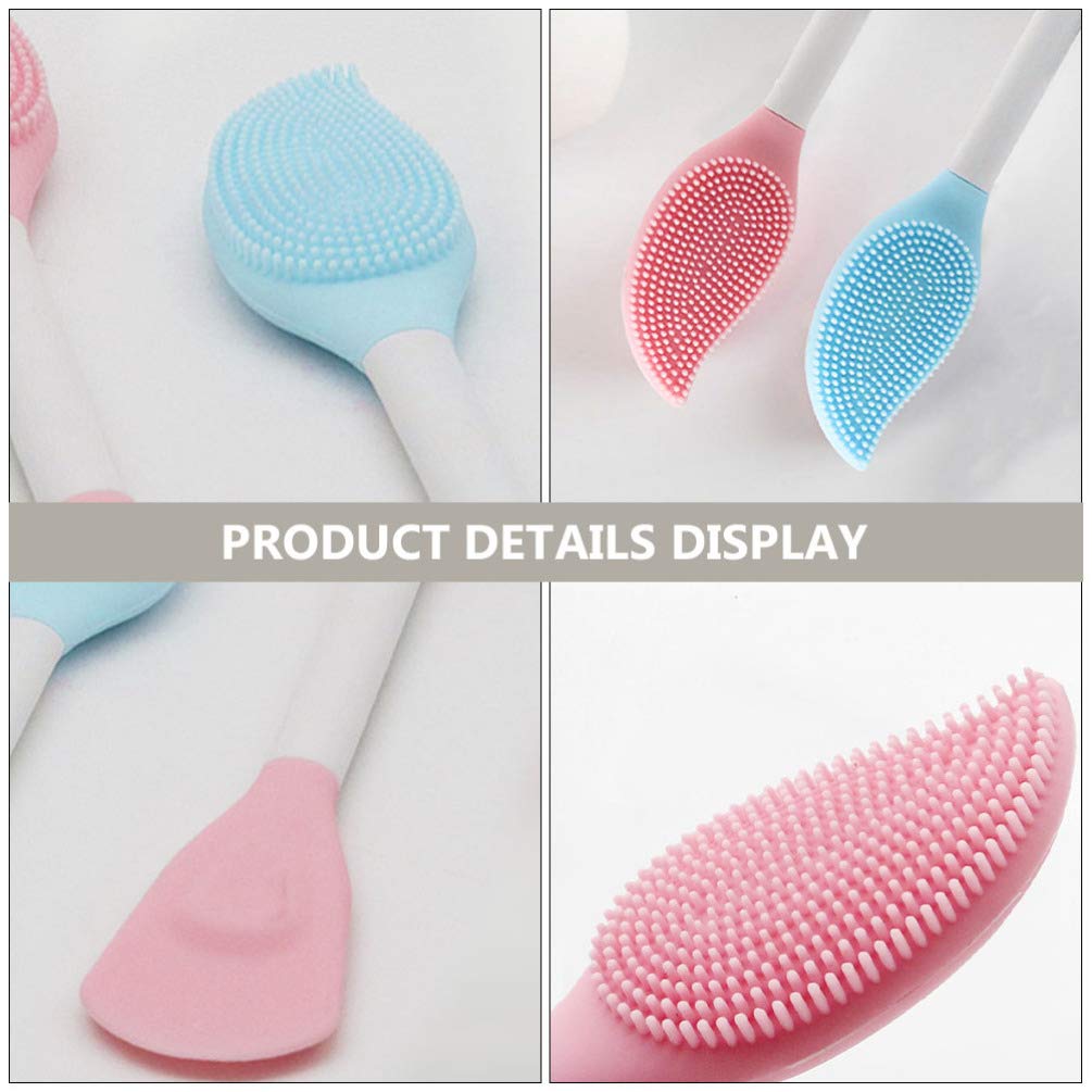 3pcs Silicone Face Brush - Double Head Beauty Tool for Skin Care & Makeup - Travel Friendly