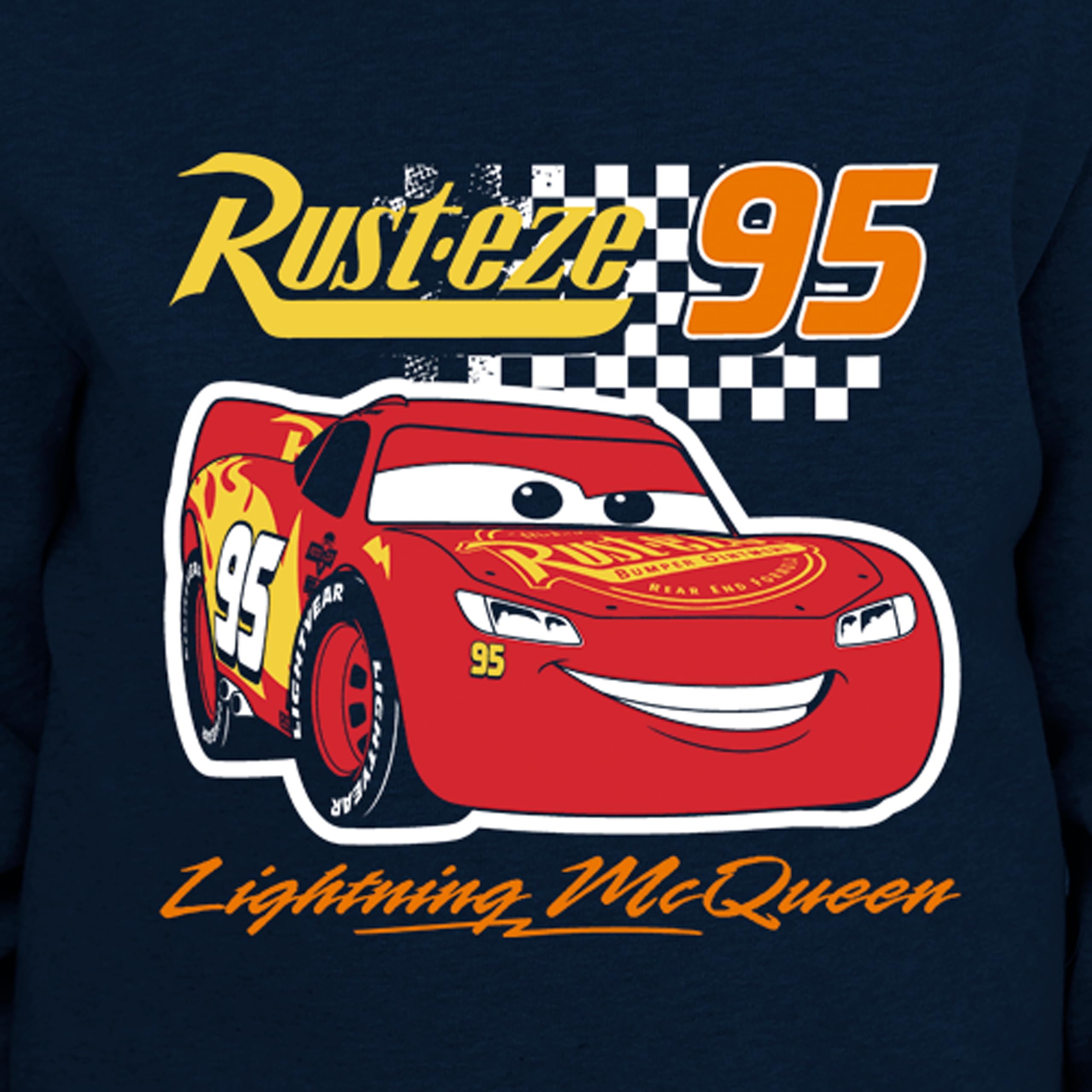 Disney Cars Lightning McQueen Sweatshirt for Boys Sizes 4-8 | Playtime & School