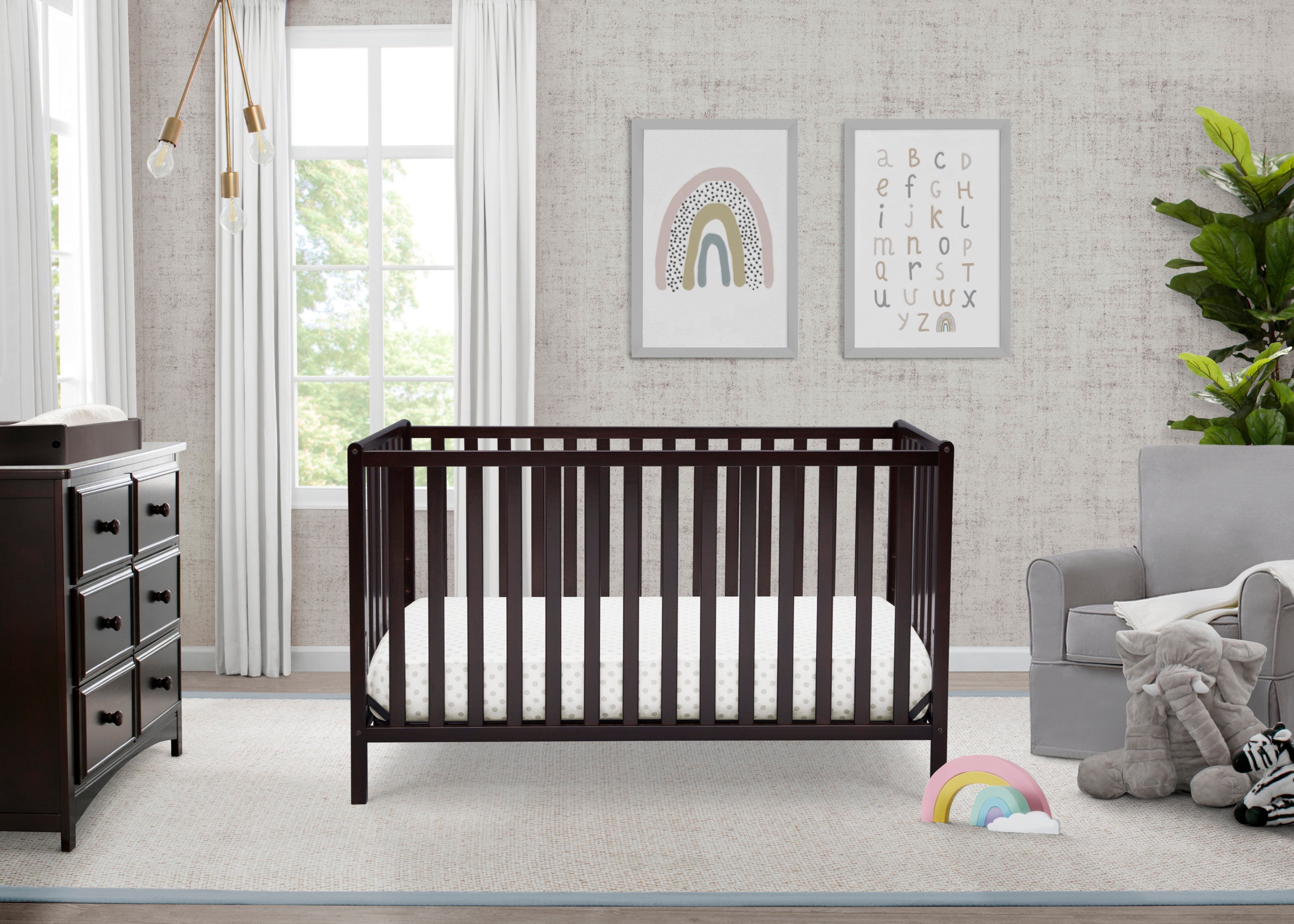Heartland 4-in-1 Convertible Baby Crib - Toddler Bed, Daybed & Full-Size Bed - Safe Nursery Furniture for Newborn to Adult - Perfect for Baby Rooms, Daycare Centers & Guest Bedrooms