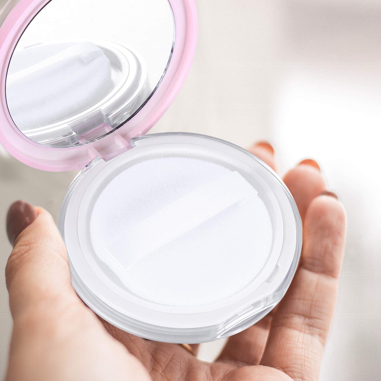 2pcs Travel-Sized Loose Powder Box - Portable 5g Powder Case for Makeup On-The-Go | Compact Powder Container for Touch-Ups, Gym Bag & Airplane Carry-On