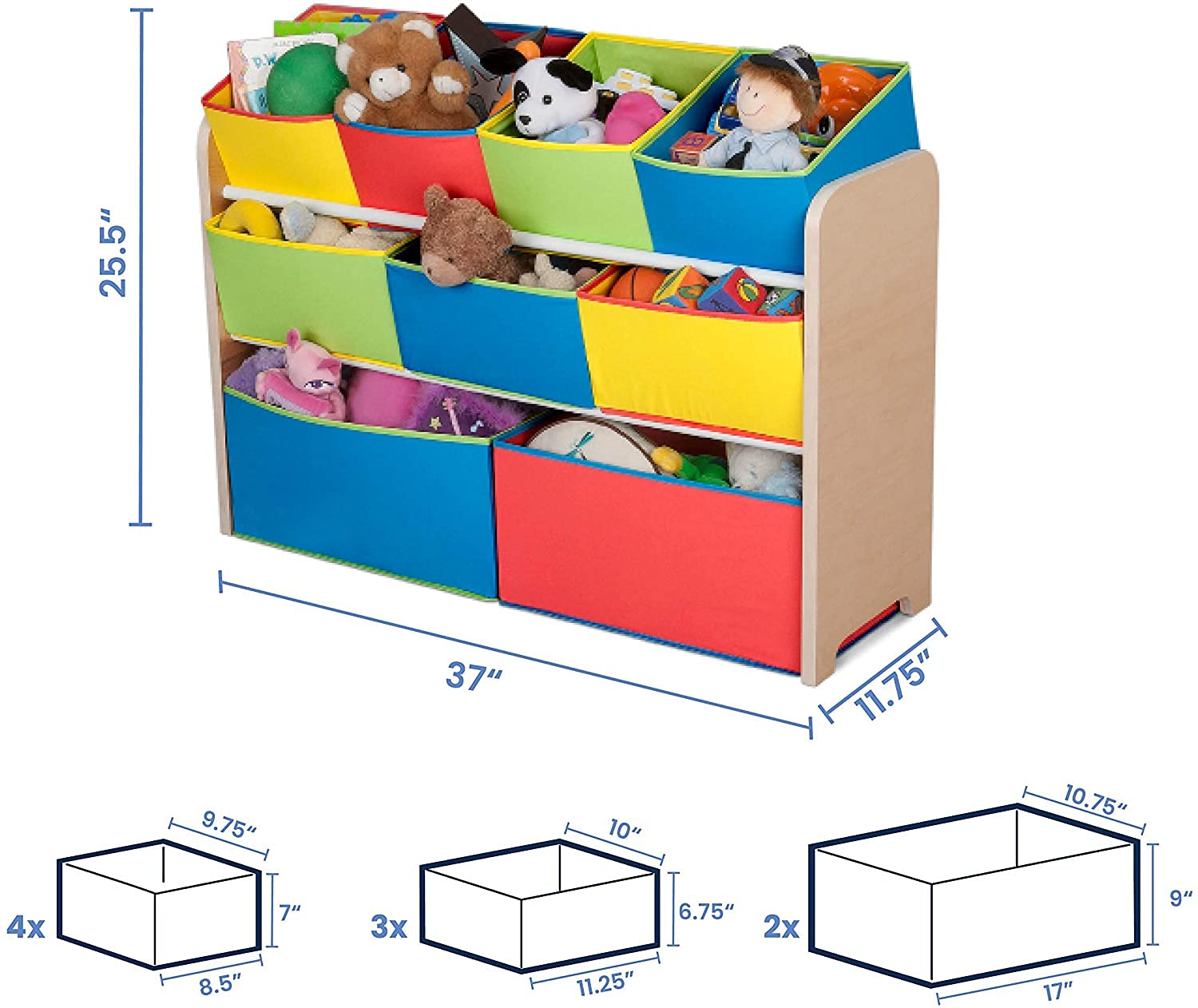 Lennox Furniture Kids Toy Storage Organizer - Natural Wood Toy Box with Lid for Nursery, Playroom & Bedroom Organization