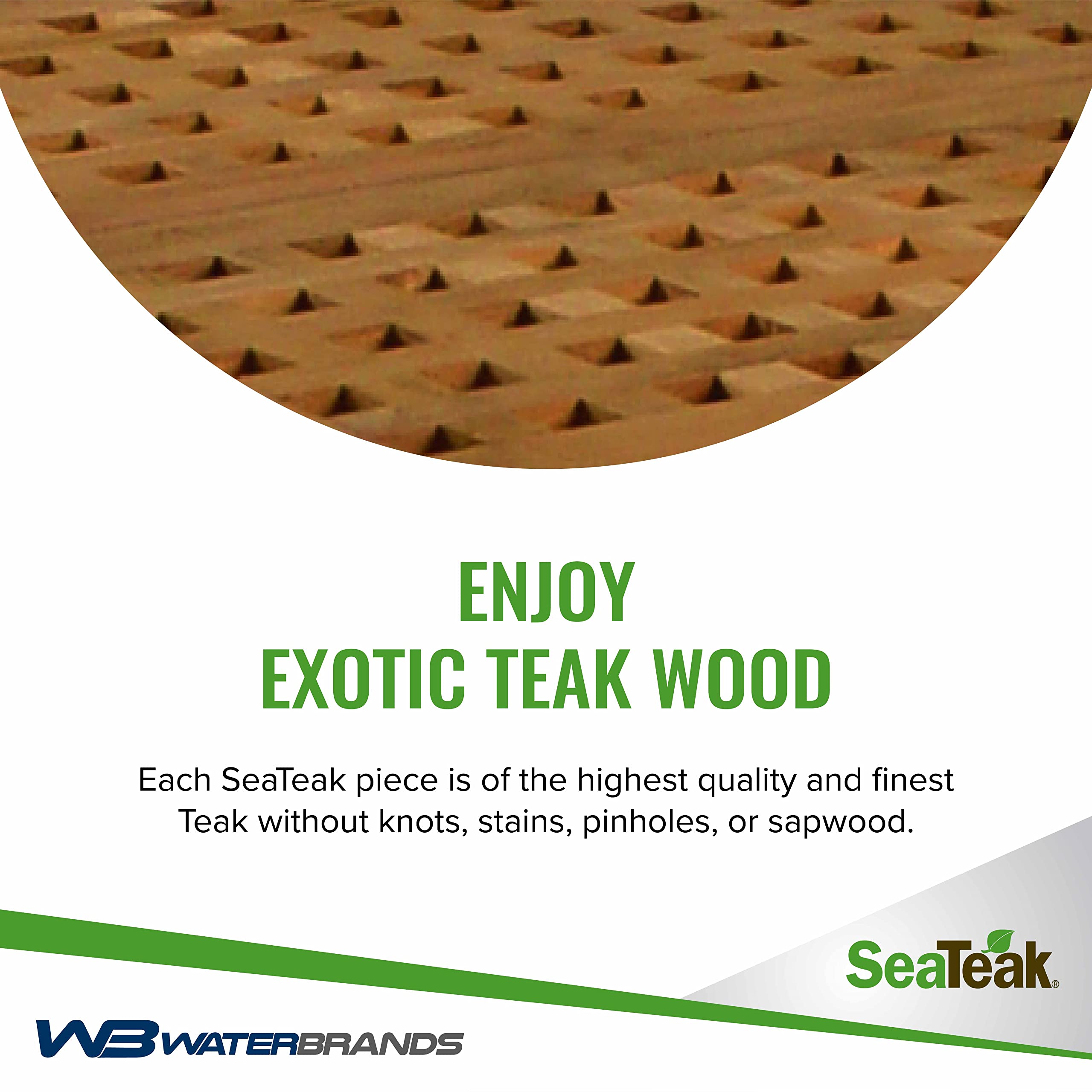 SeaTeak Square-Grate Top Folding Deck Table - 20