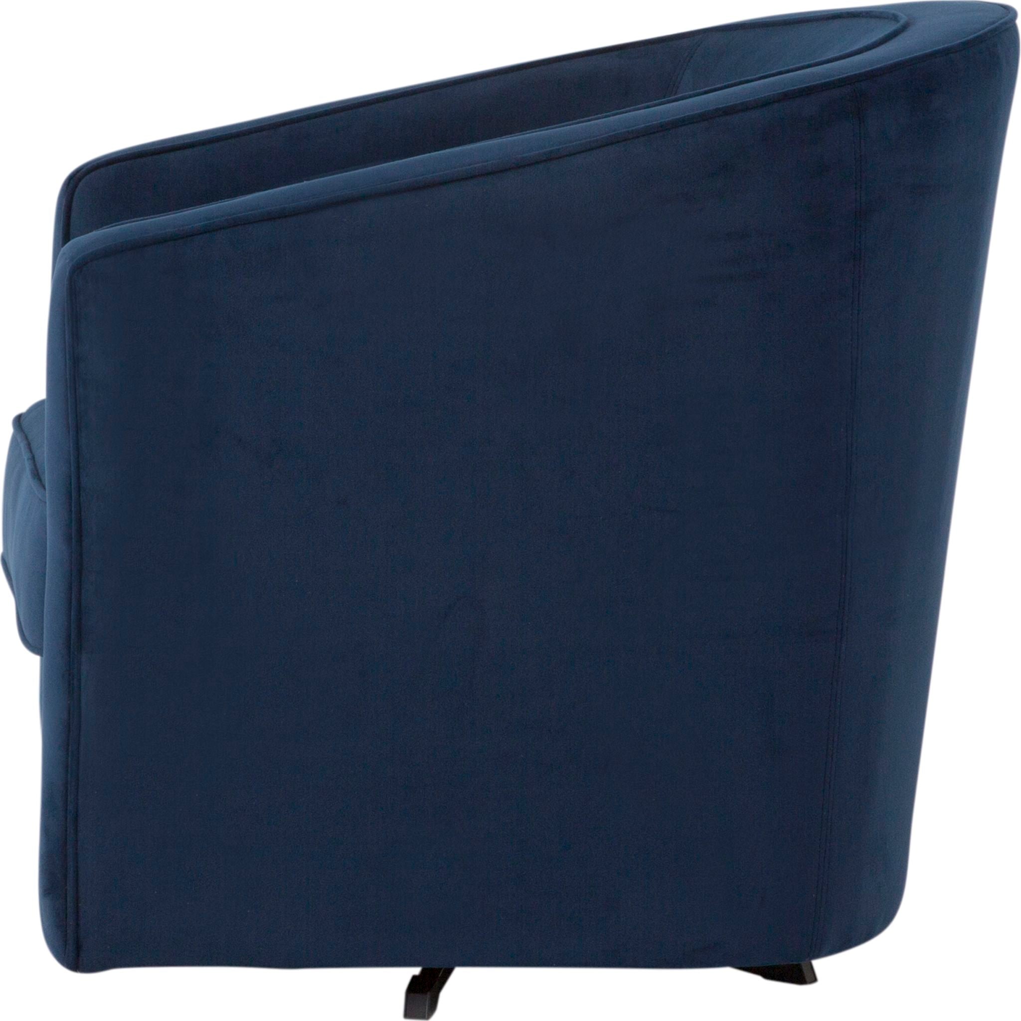 Alice Swivel Chair - 360 Degree Rotating Office Chair with Ergonomic Design in Navy Blue - Perfect for Home Office, Study Room & Workspace