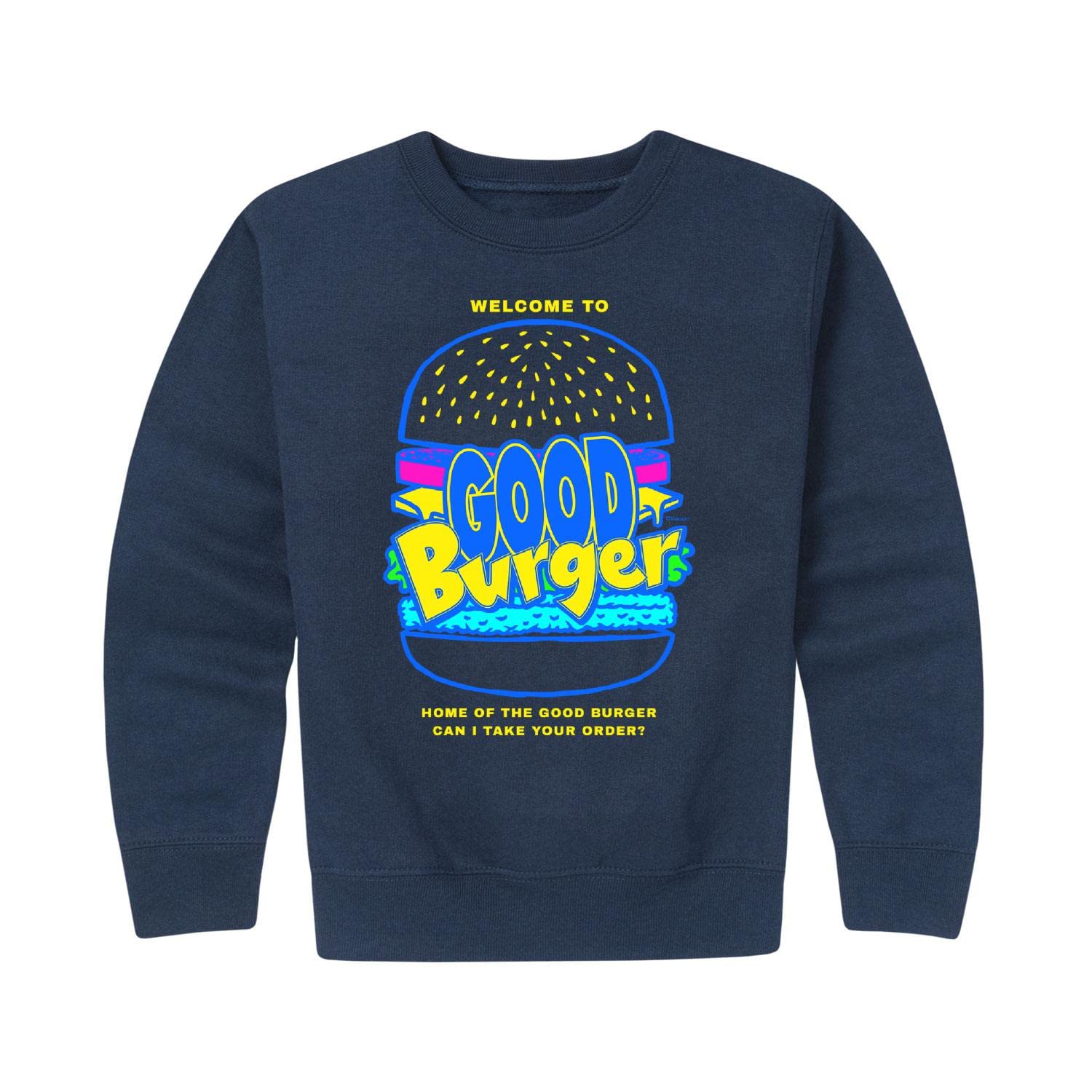HYBRID APPAREL Good Burger Fleece Sweatshirt for Toddler & Youth - Soft Crewneck Pullover for Boys & Girls - Perfect for School, Playdates & Family Outings