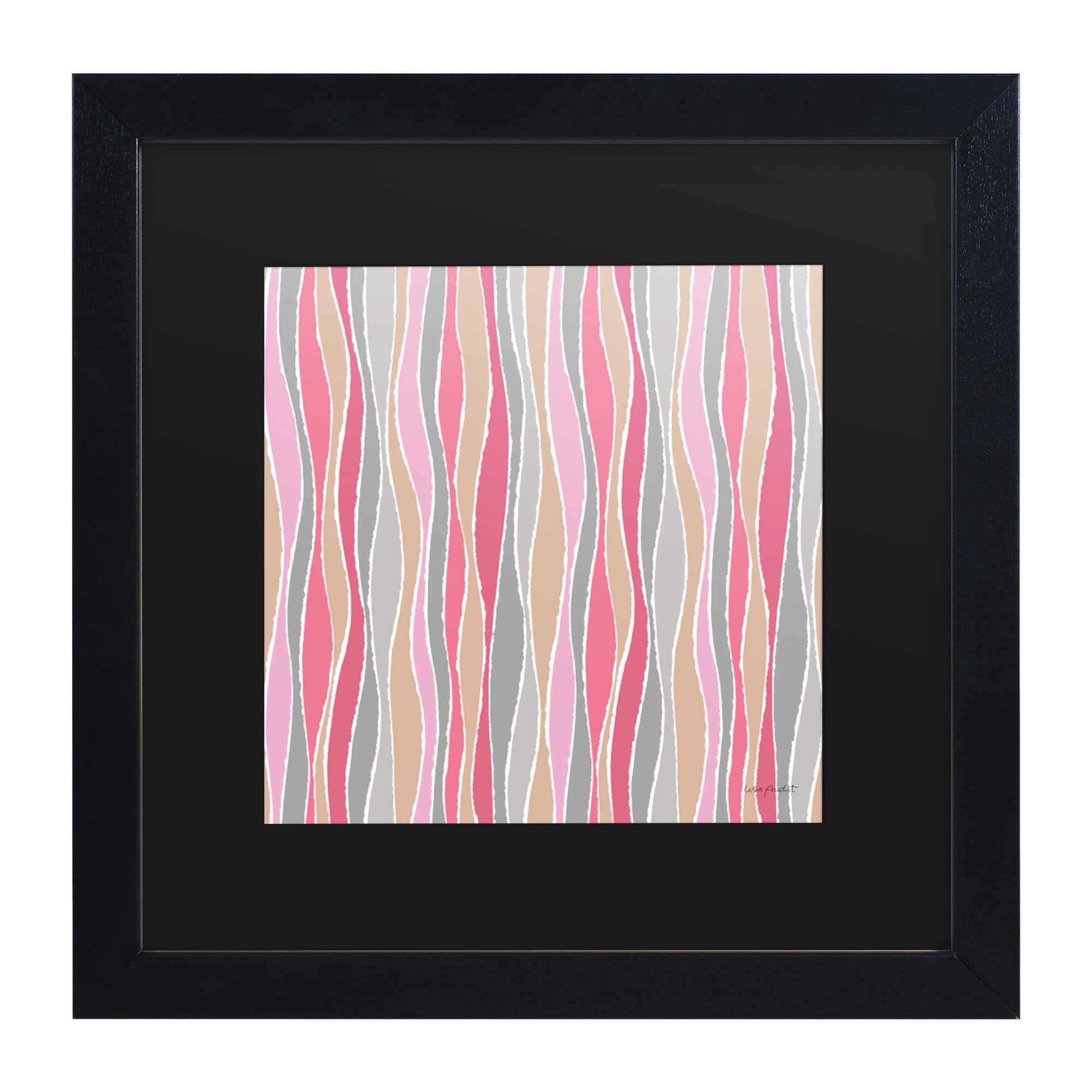 Trademark Fine Art 'Think Pink 16' Canvas Wall Art by Lisa Audit - Pink Abstract Painting for Living Room, Bedroom & Office Decor