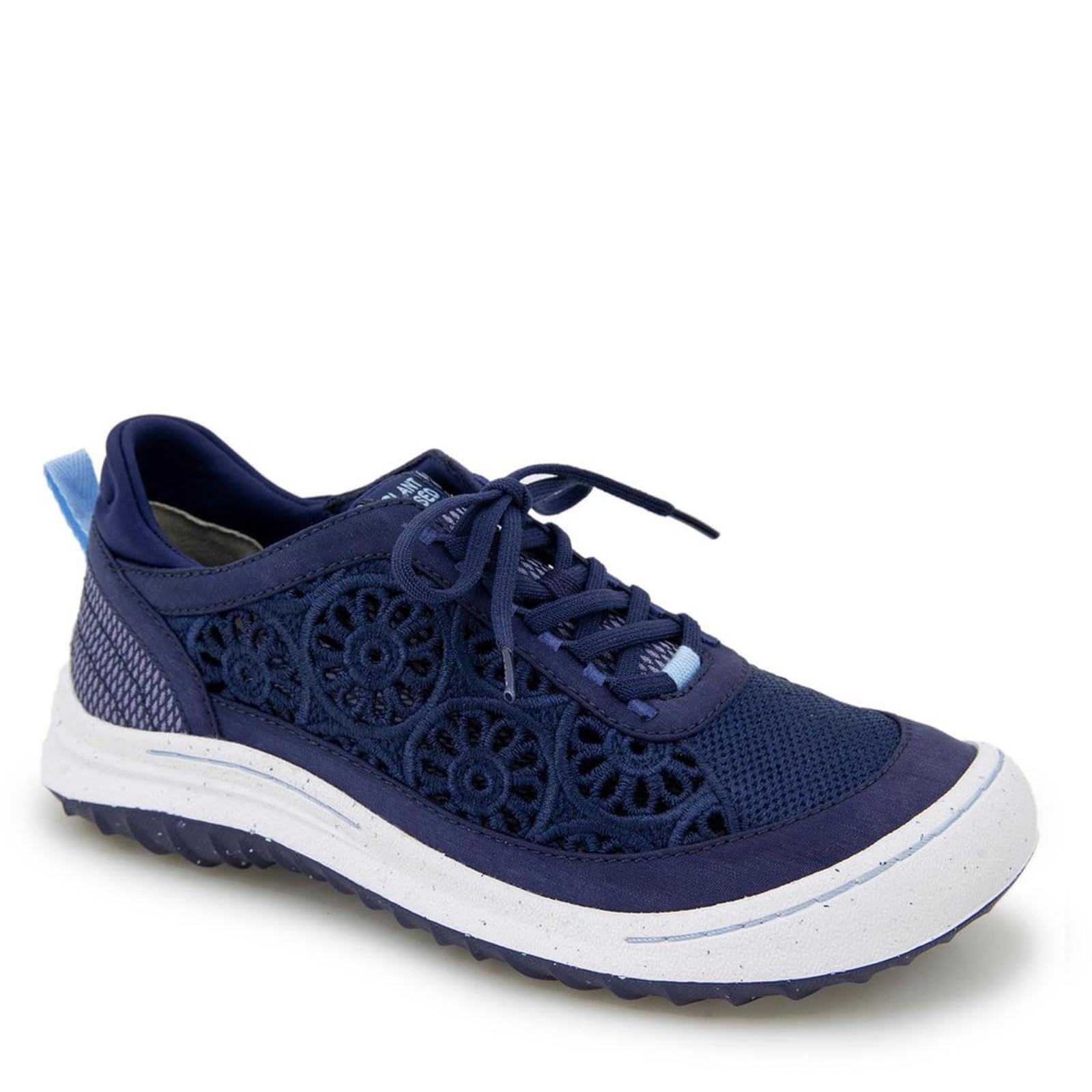 Jambu Women's Sunny Plant-Based Dark Denim Sneakers Size 10 - Comfortable Vegan Shoes for Walking, Hiking & Everyday Wear