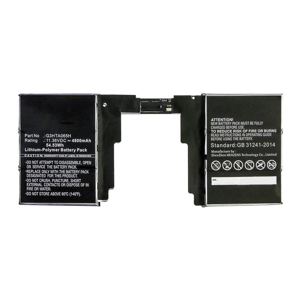 Synergy Digital Tablet Battery - 11.36V Li-Polymer 4800mAh Replacement for G3HTA065H Tablet | Long-Lasting Power for Work, Study & Entertainment