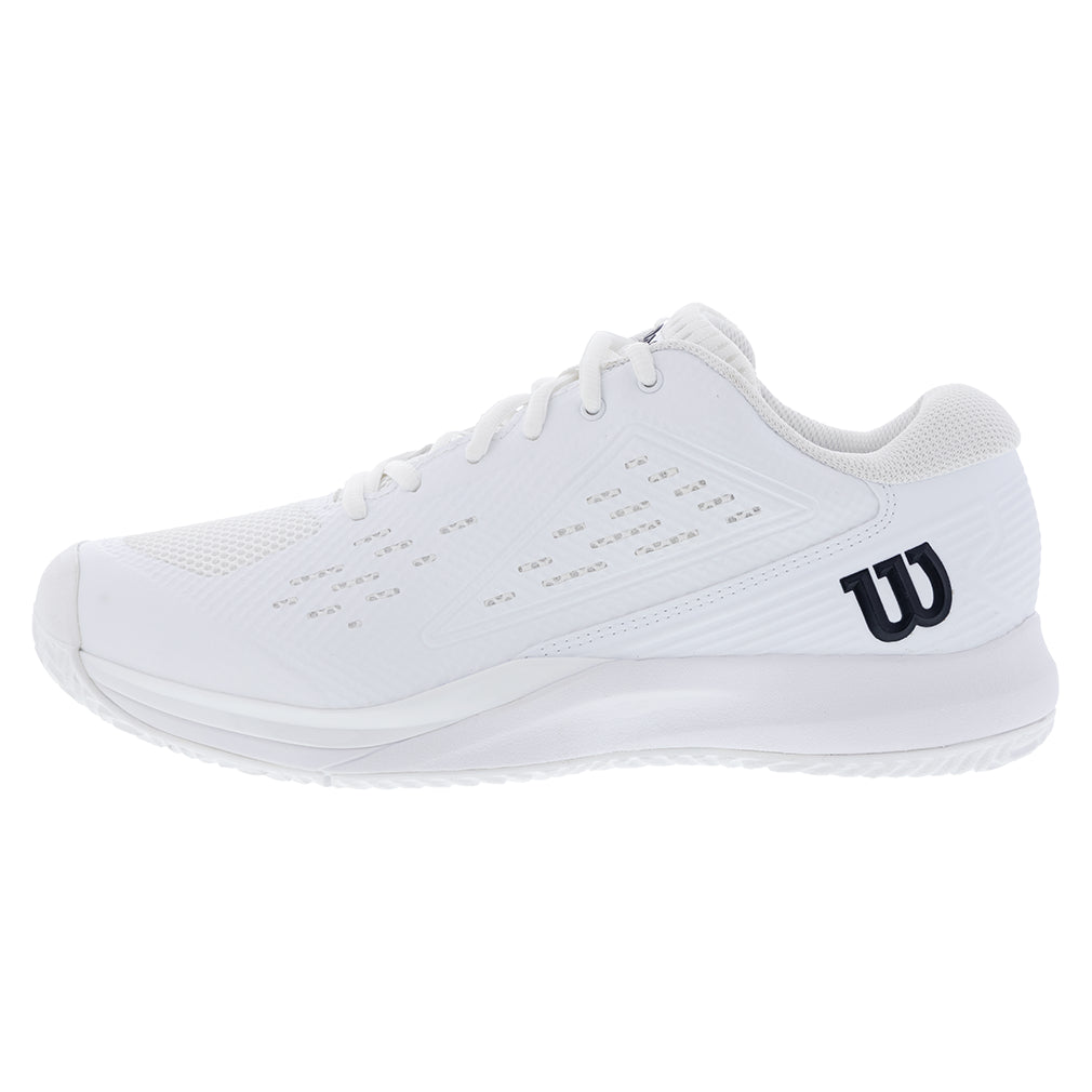 Men's Rush Pro Ace Wide Tennis Shoes - White & Black | Comfortable Wide Fit for Tennis & Casual Wear | Perfect for Court Play, Training & Everyday Use