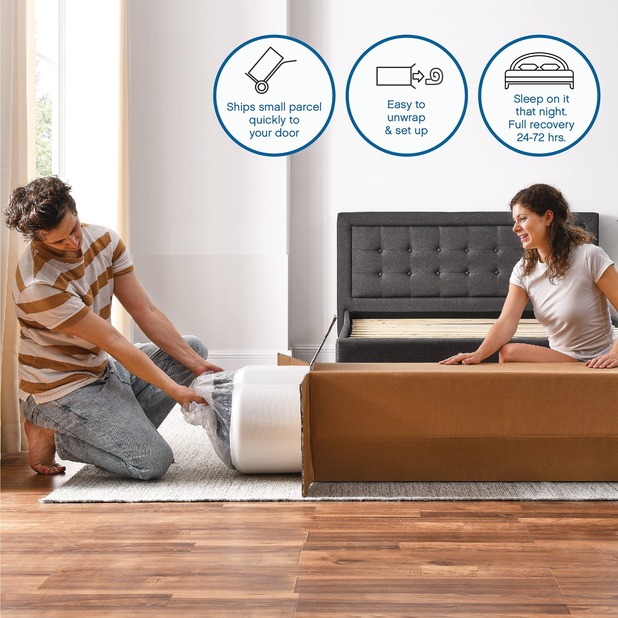 14 Inch Medium Firm Cooling Gel Memory Foam Mattress Queen Size - CertiPUR-US Certified with Pressure Relief & 2 Free CoolGel Pillows | Bed in a Box for Hot Sleepers, Back Pain Relief & Guest Room Comfort