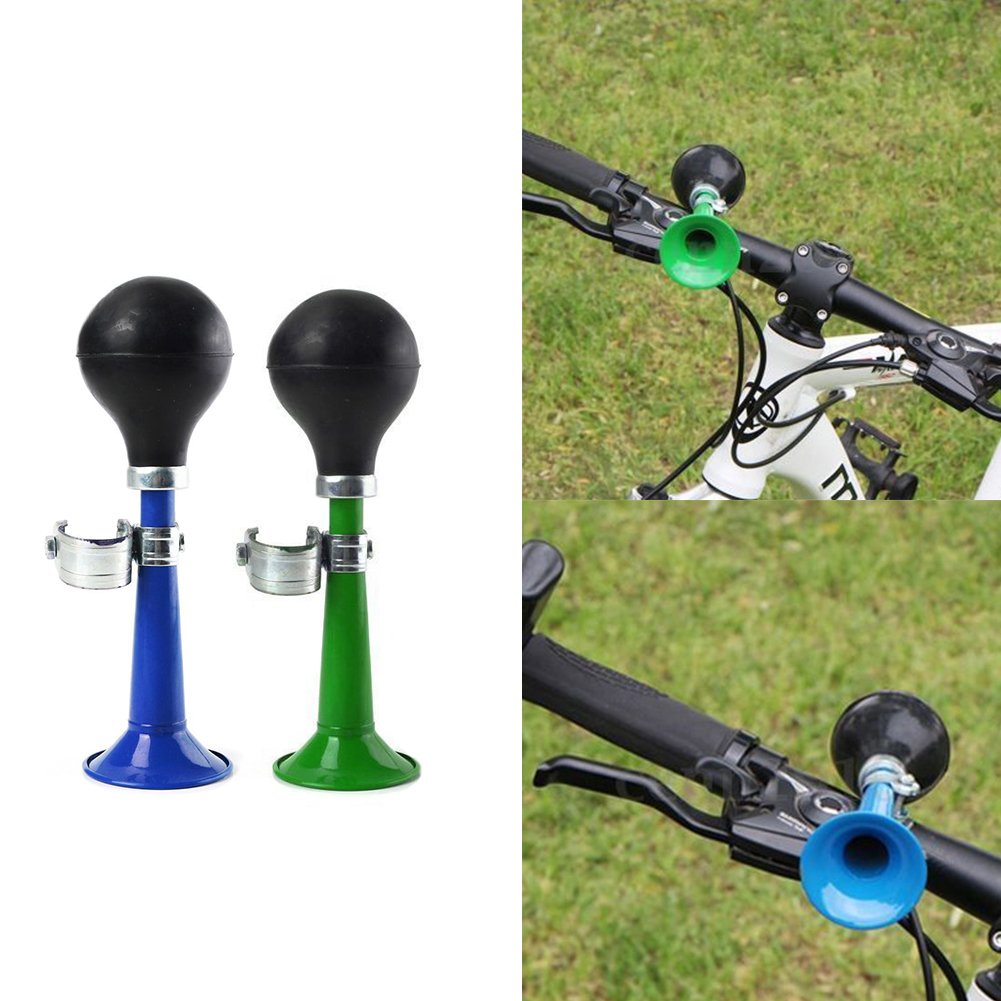**Loud Bicycle Air Horn & Retro Bike Bell - Black Rubber Squeeze Alarm for Cycling Safety - Perfect for Urban Commuting & Mountain Biking**