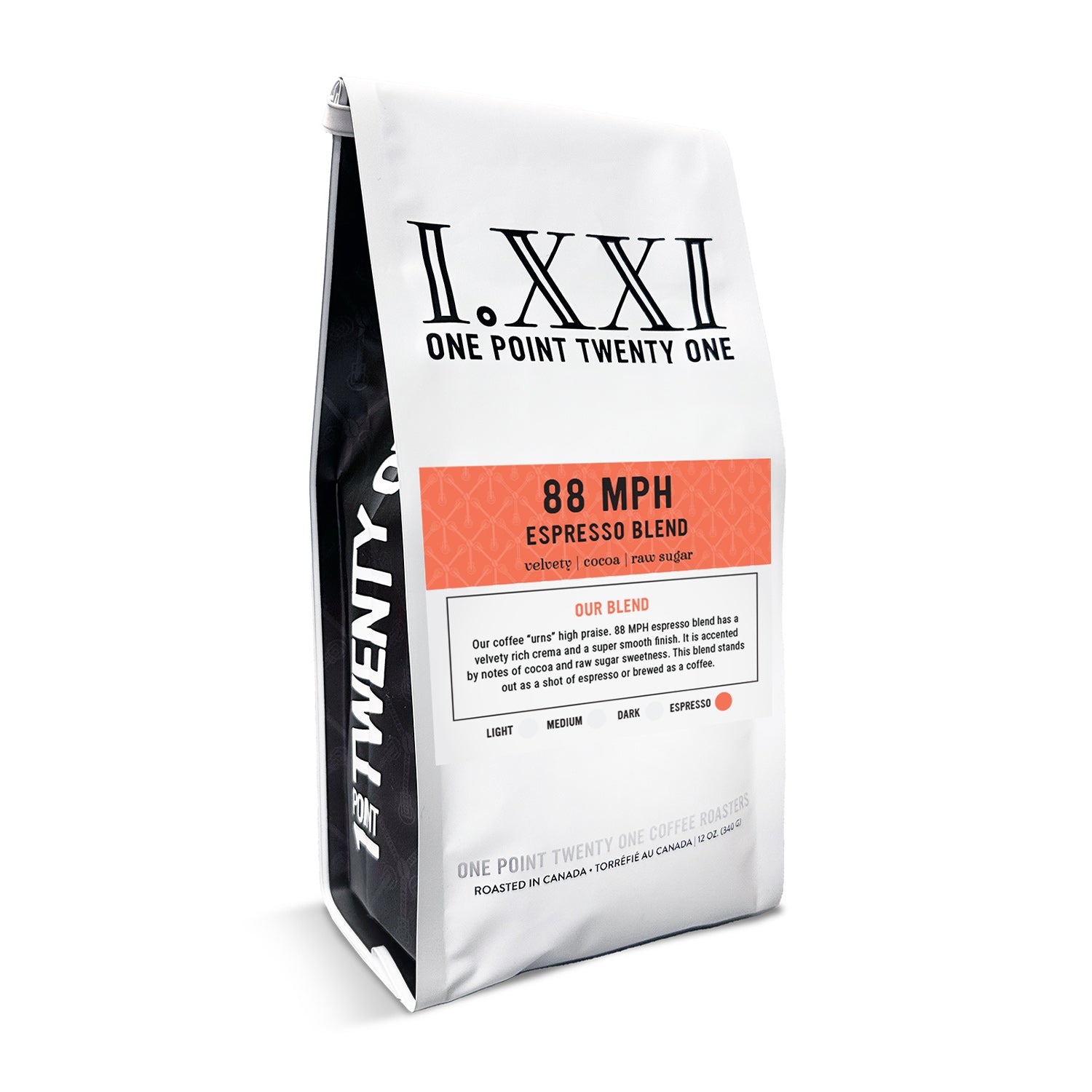 I.XXI 88 MPH Espresso Blend Whole Bean Coffee - 12 oz Bag | Premium Dark Roast for Espresso Machines & French Press | Perfect for Home Brewing, Office Use & Gifts