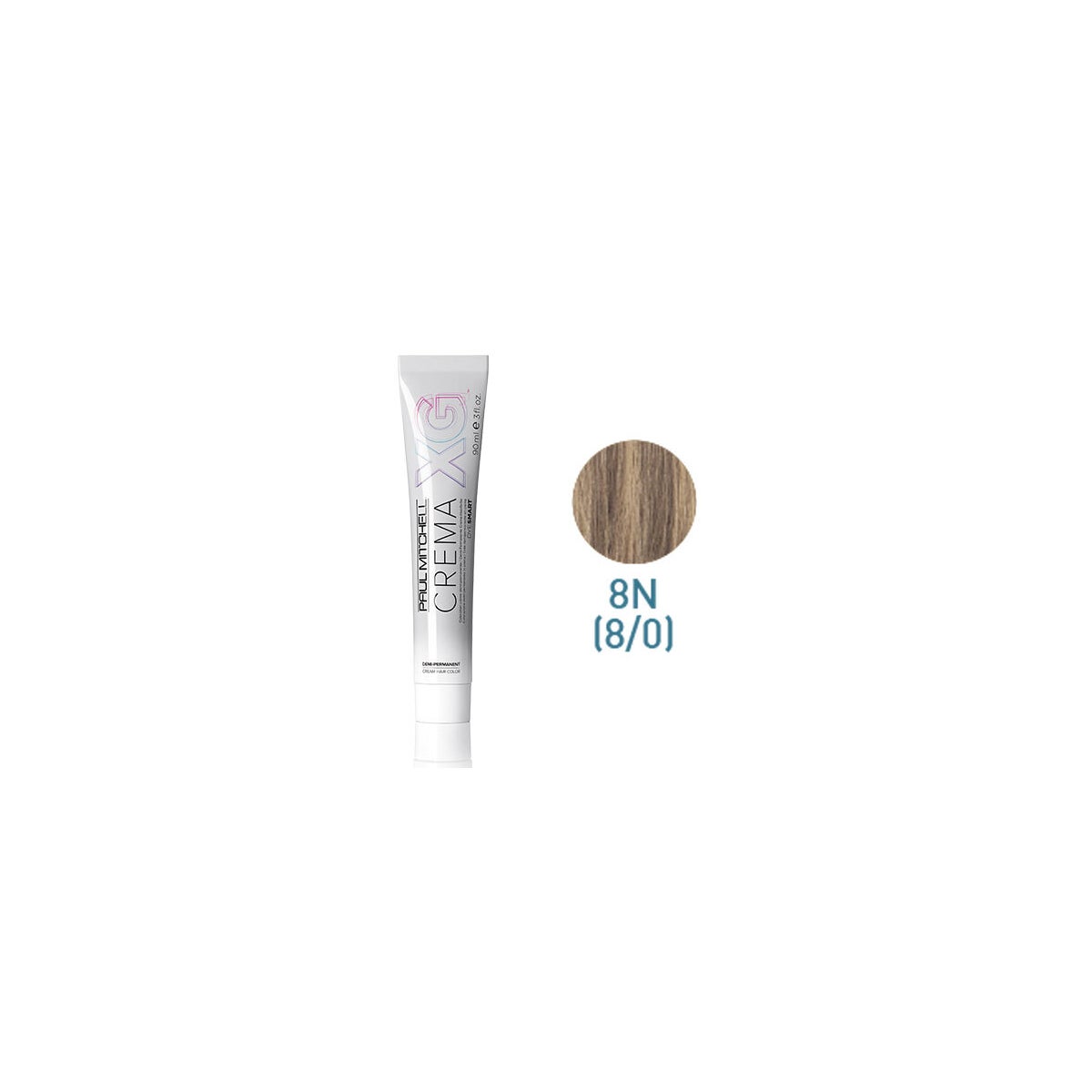 Crema XG Demi 8N Hair Color Cream - Semi-Permanent Hair Dye for Vibrant Color & Shine | Perfect for Salon-Quality At-Home Coloring & Touch-Ups