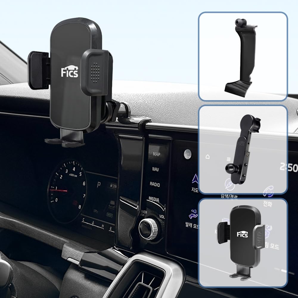 FICS Car Phone Holder Mount for KIA Sorento 2021 2022 2023 - Custom Dashboard Phone Stand Accessories for Safe Driving & Navigation