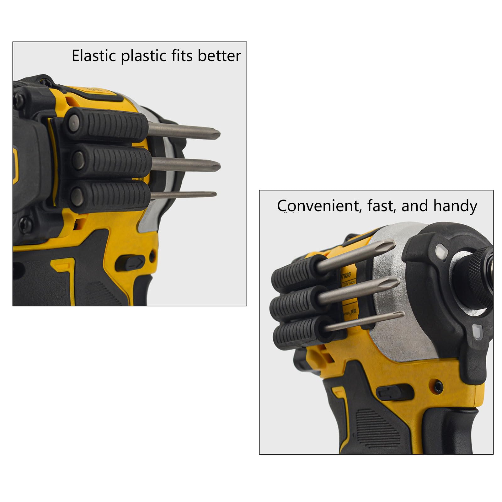 Montesy Drill Bit Holder Tool Holsters - Heavy Duty Power Drill Accessories for Home Improvement, DIY Projects & Workshop Organization | Secure Adhesive Fasteners for Easy Bit Storage