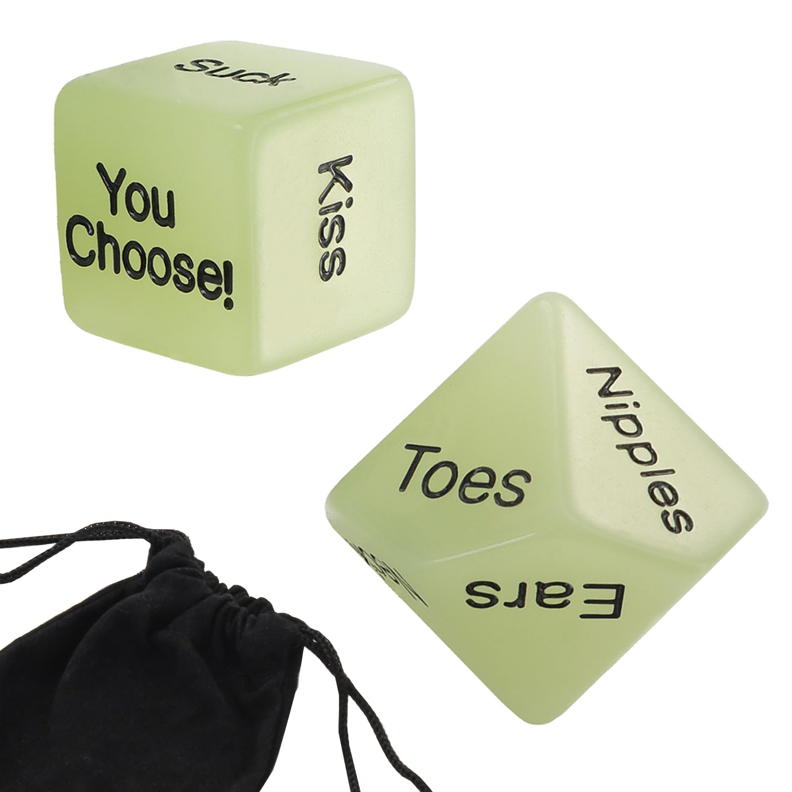 Fun Glow in The Dark Sex Dice Set for Couples - 60 Exciting Ways to Play | Romantic Adult Game for Anniversary, Valentine's Day & Date Nights | Perfect for Spicing Up Your Relationship