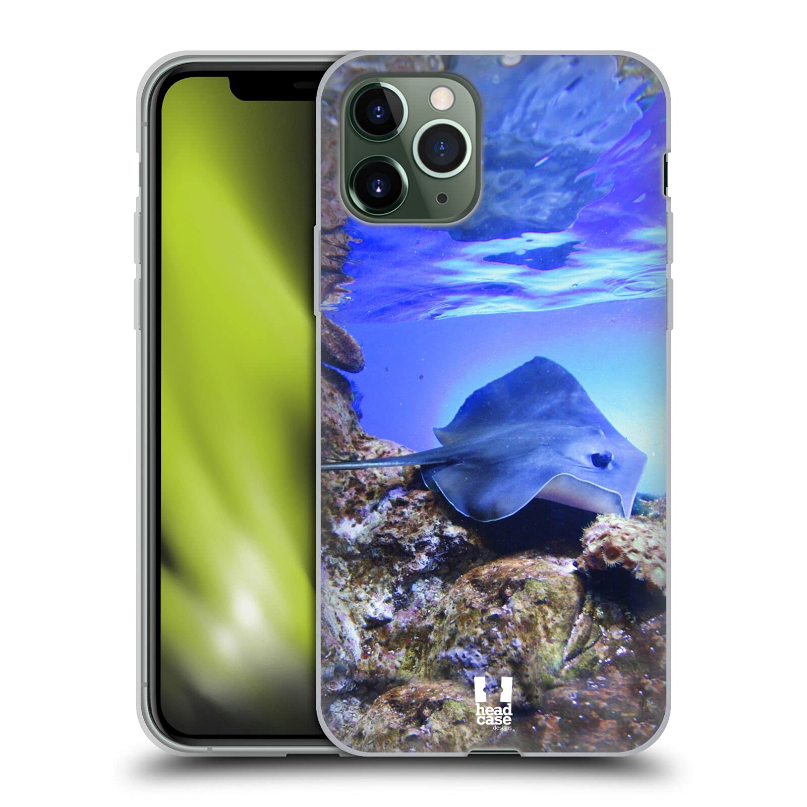 Head Case Designs Swimming Stingray Coral Reef Famous Animals Soft Gel Case for Apple iPhone 11 Pro - Perfect for Beach Lovers & Marine Life Enthusiasts
