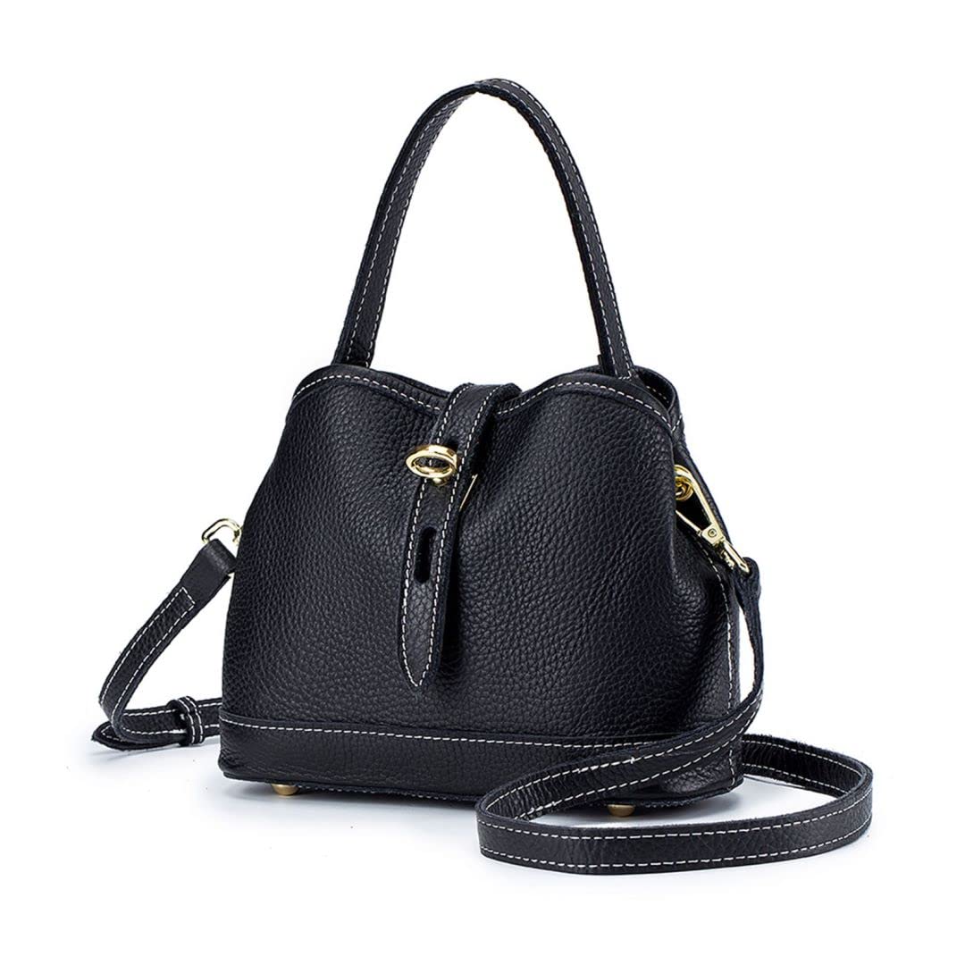 MFFOR Women's Small Leather Crossbody Bag - Waterproof Shoulder Handbag for Daily Use, Travel & Shopping (Black)