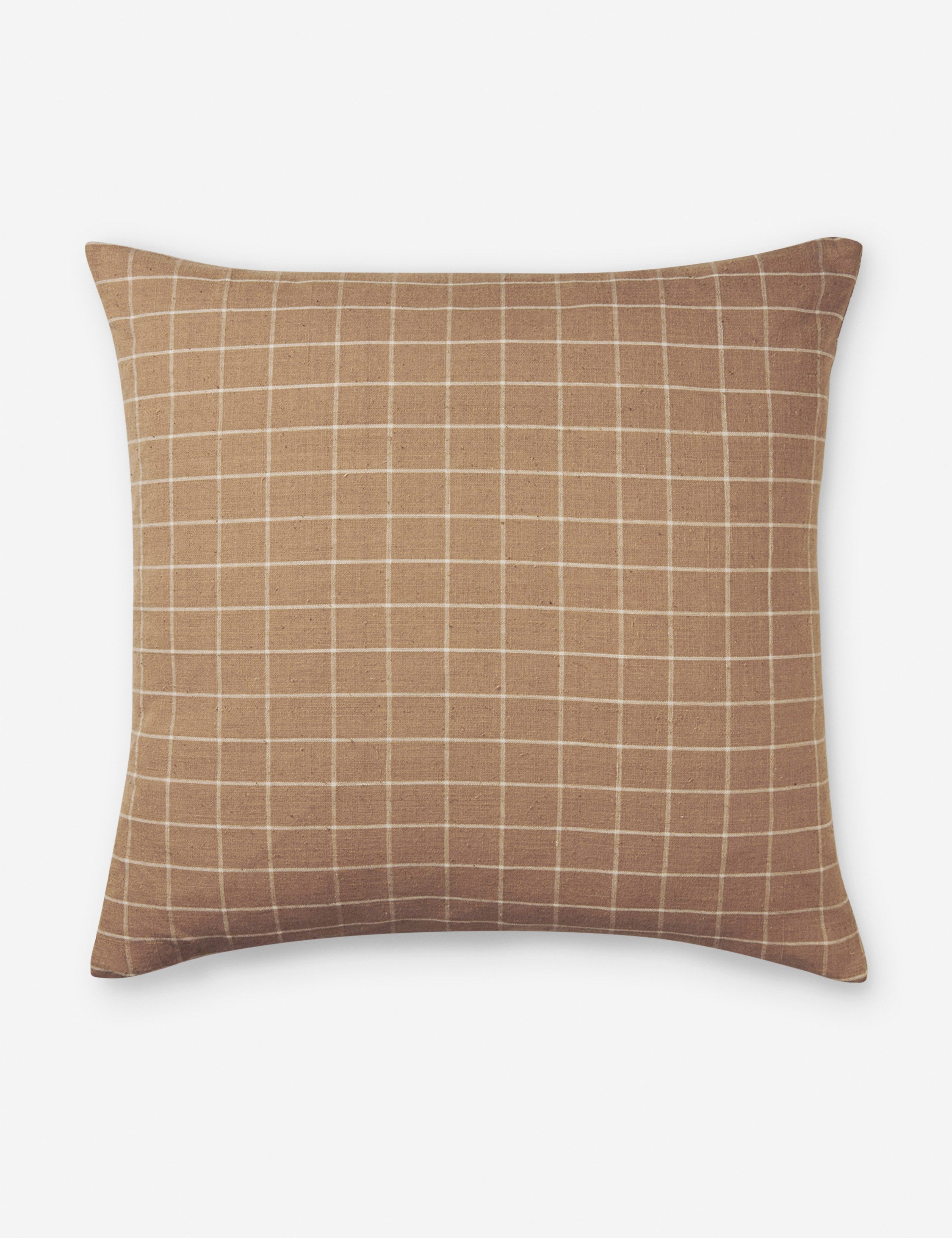 Ferm Living Brown Cotton Pillow - Soft & Breathable Decorative Throw Pillow for Sofa, Bed, Couch - Perfect for Living Room, Bedroom & Home Decor
