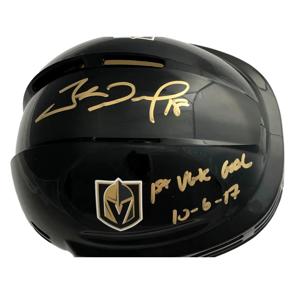 James Neal Autographed Vegas Golden Knights Mini Helmet with COA - First VGK Goal Memorabilia - Perfect for Hockey Fans, Sports Collectors & Man Cave Decor