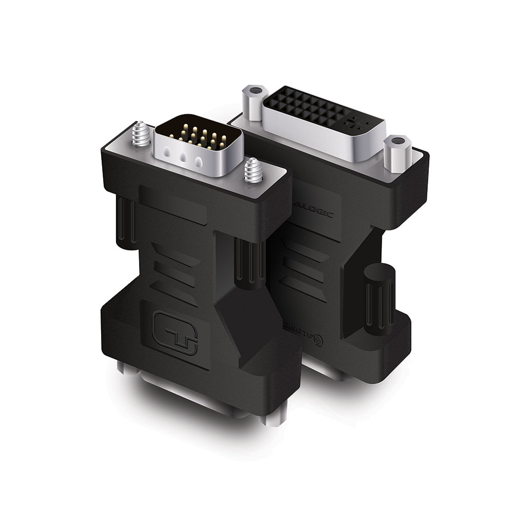 Premium VGA to DVI Adapter Male to Female - High Quality Video Converter for PC, Monitor, Projector & Home Theater Setup