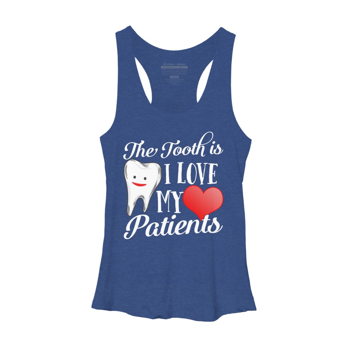 Design By Humans Women's Dentist Appreciation Racerback Tank Top - Funny 'Tooth Truth is I Love My Patients' Valentine's Day Gift for Dental Professionals - Perfect for Clinics, Dental Conventions & Casual Wear