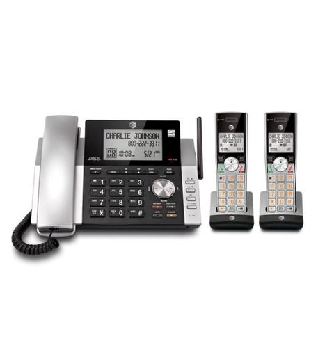 AT&T CL84215 2-Handset Corded/Cordless Phone with Answering System - Ideal for Home & Office Use