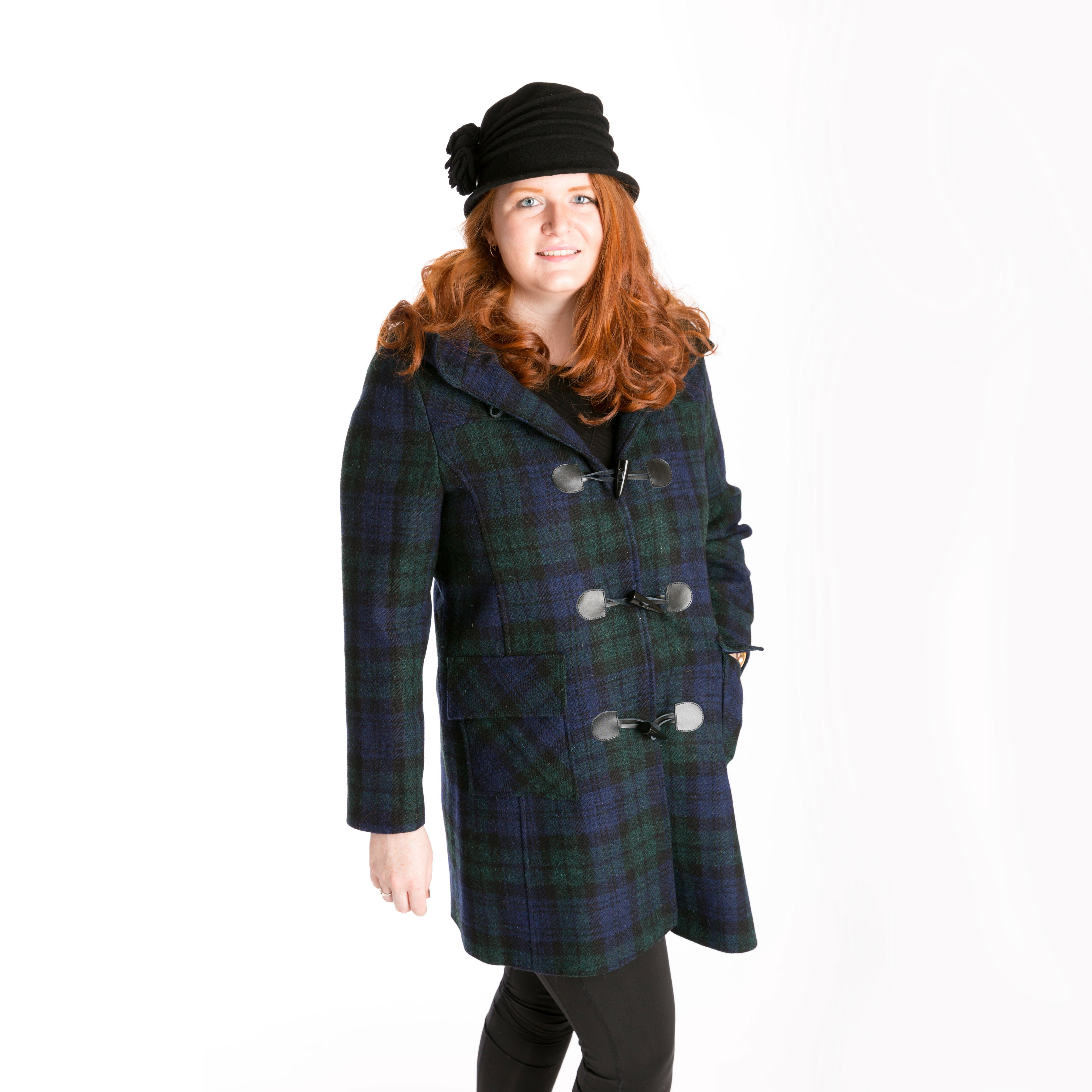 Harris Tweed Tartan Duffle Coat for Men & Women - Classic Wool Winter Jacket [2 Colors] | Perfect for Outdoor Activities, Casual Wear & Cold Weather Fashion