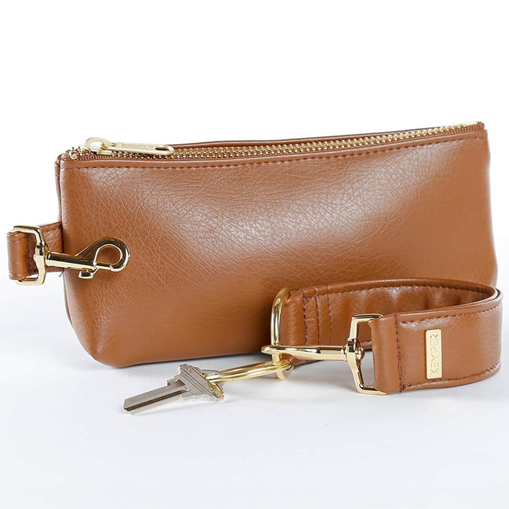 4-Piece Wristlet Set - Key Ring Bracelet & 3 Women's Faux Leather Purses | Stylish Handbags & Classic Clutch for Everyday Use, Parties & Travel