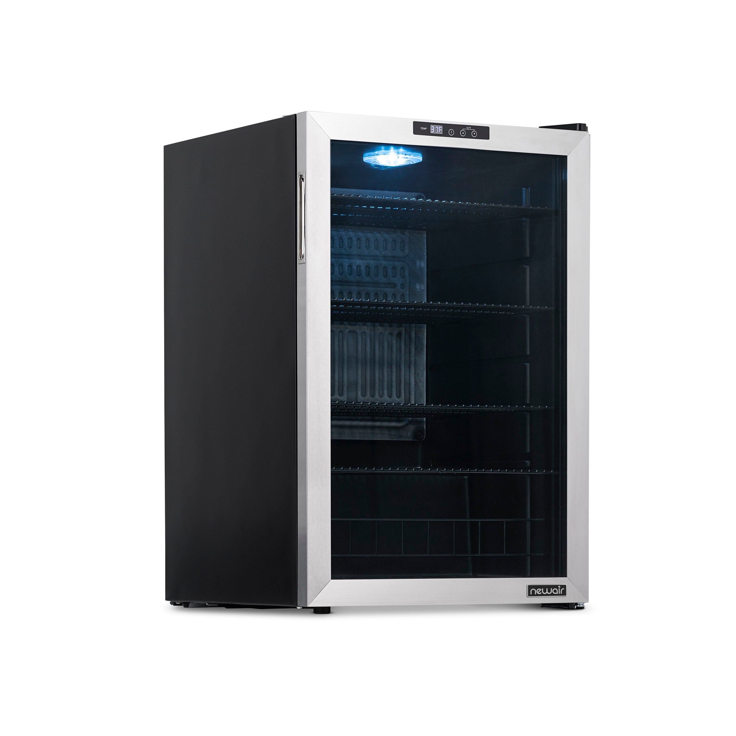 Newair® 160 Can Freestanding Stainless Steel Beverage Refrigerator - Perfect for Home Bars, Offices, and Entertaining Spaces
