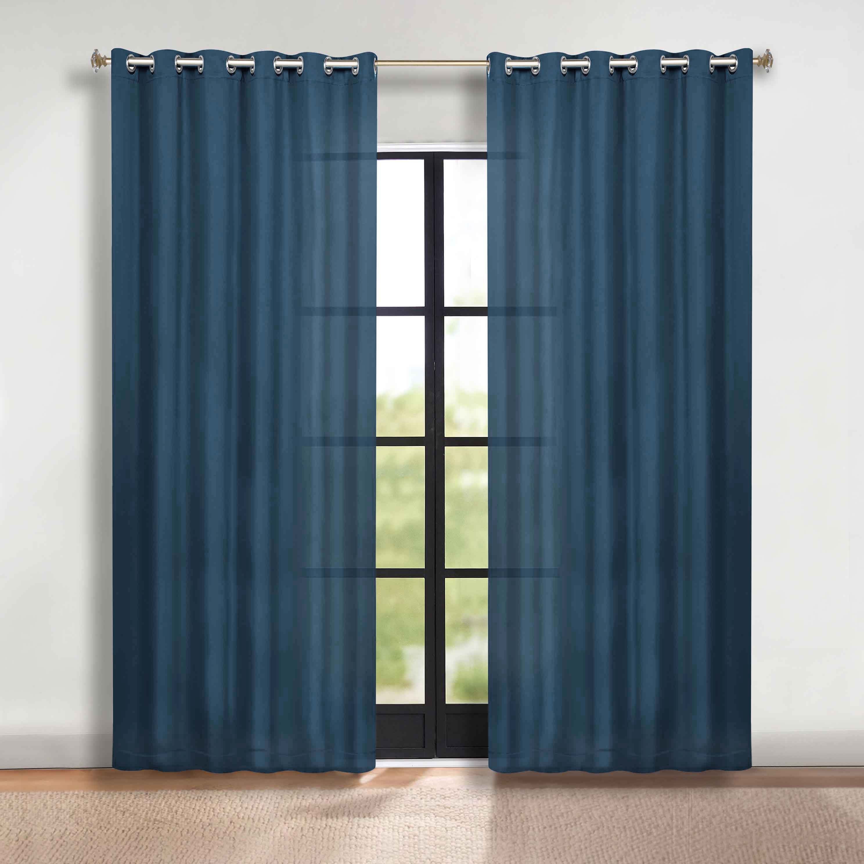 Machine Washable Blackout Curtains Set of 2 - Solid Color Room Darkening Window Treatments for Bedroom & Nursery - Blocks Light & Noise for Better Sleep