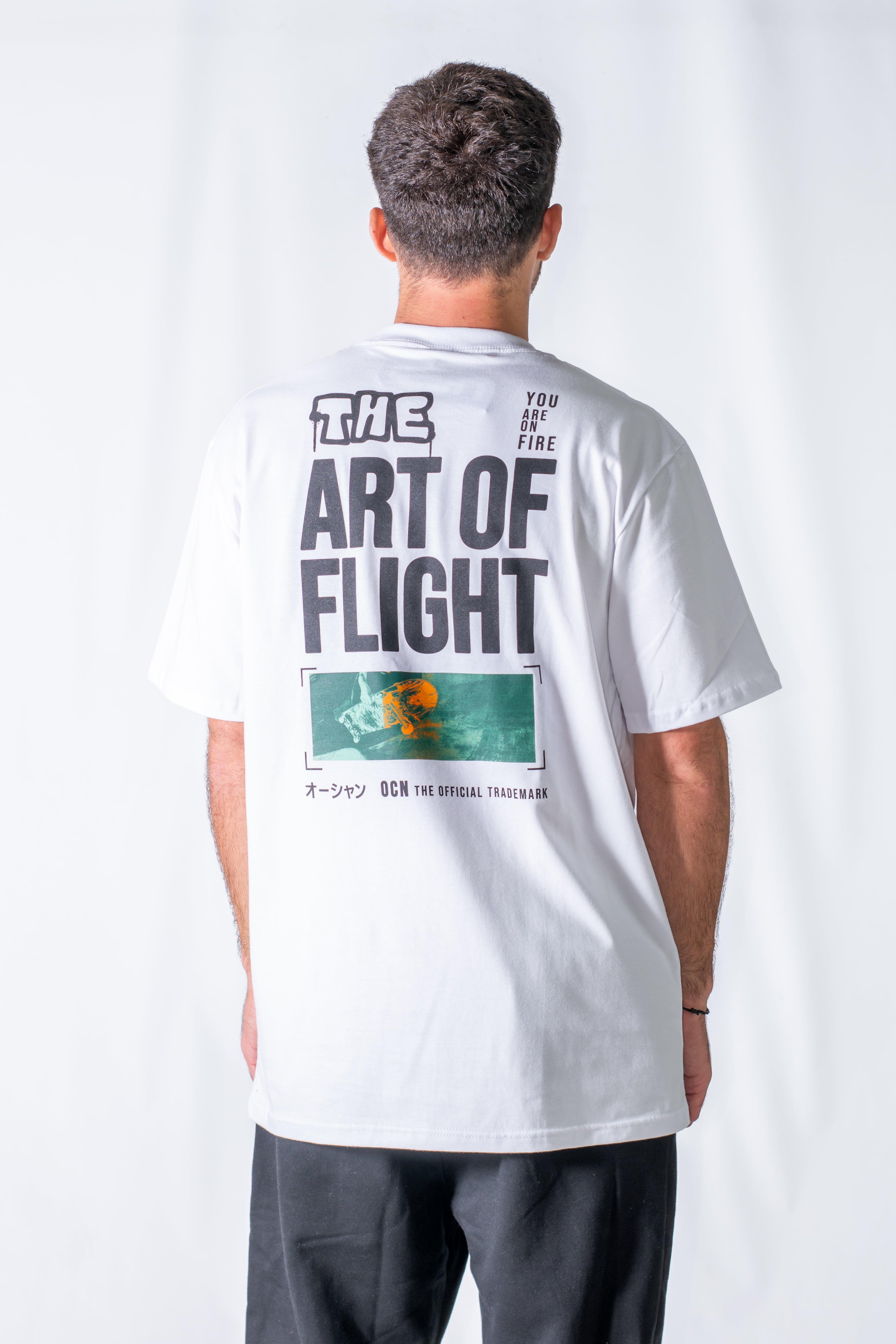 Premium Men's T-Shirt Ocn - Soft Cotton White E2 - Casual Wear & Everyday Comfort for Men