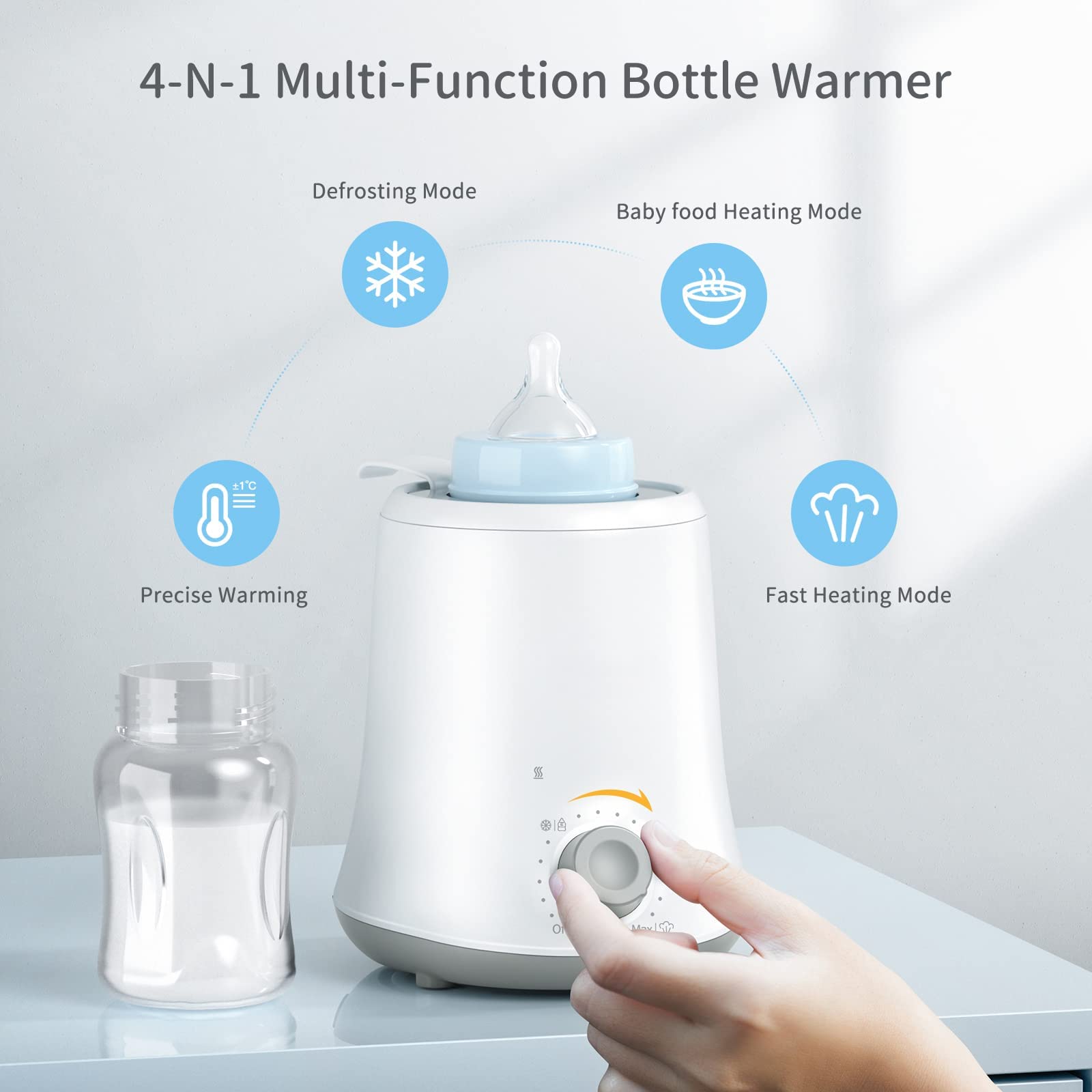 **Best Baby Bottle Warmer - Fast & Safe Grey Bottle Warmer for Breast Milk & Formula - Perfect for Travel, Home & Nursery**