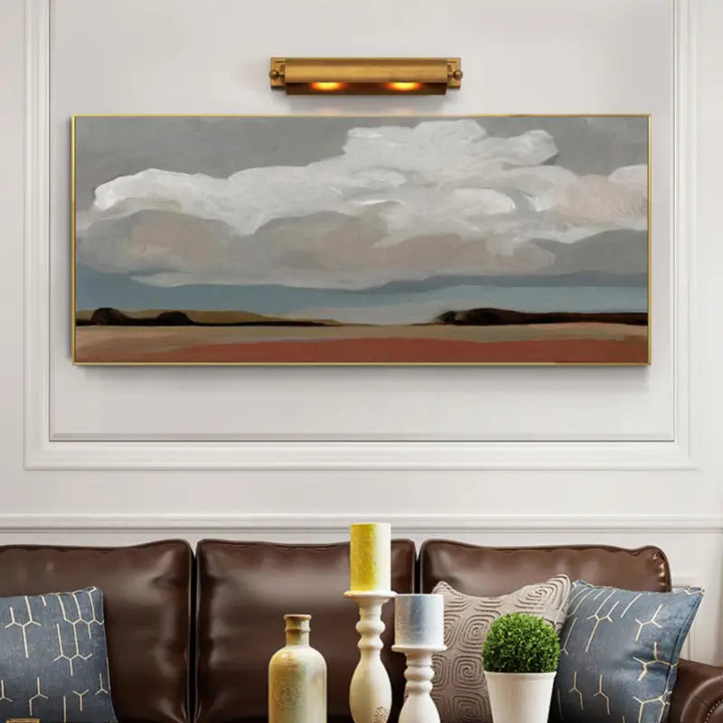 Ocean and Sky Painting #OS 009 - Handmade Canvas Wall Art for Home Decor, Office & Living Room - Beautiful Seascape Landscape Artwork