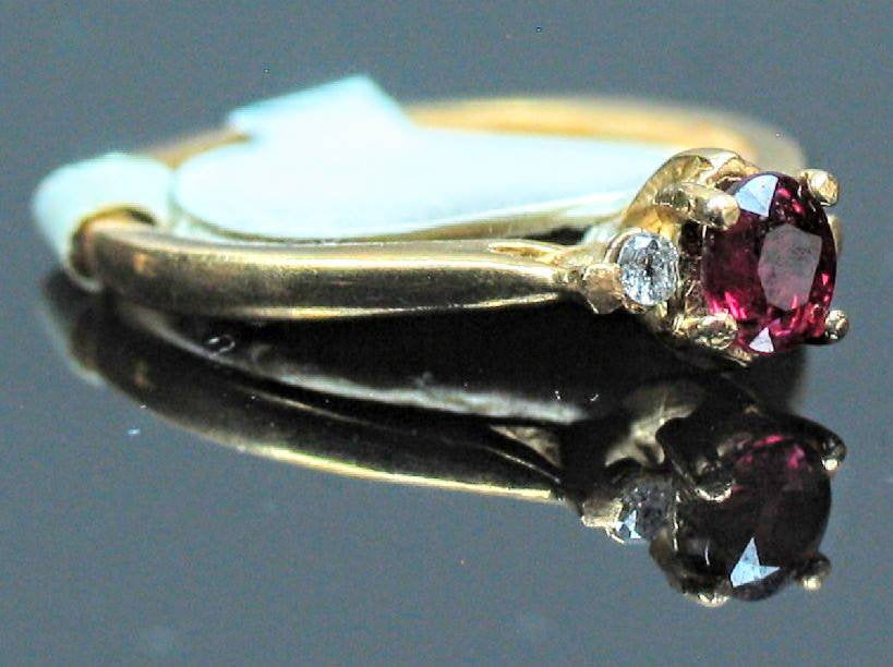 14K Solid Gold Natural Ruby or Blue Sapphire Ring with Diamond Accents - VS Clarity, Size 5-8, Fine Jewelry for Women - Perfect for Engagement, Anniversary & Special Occasion Gifts