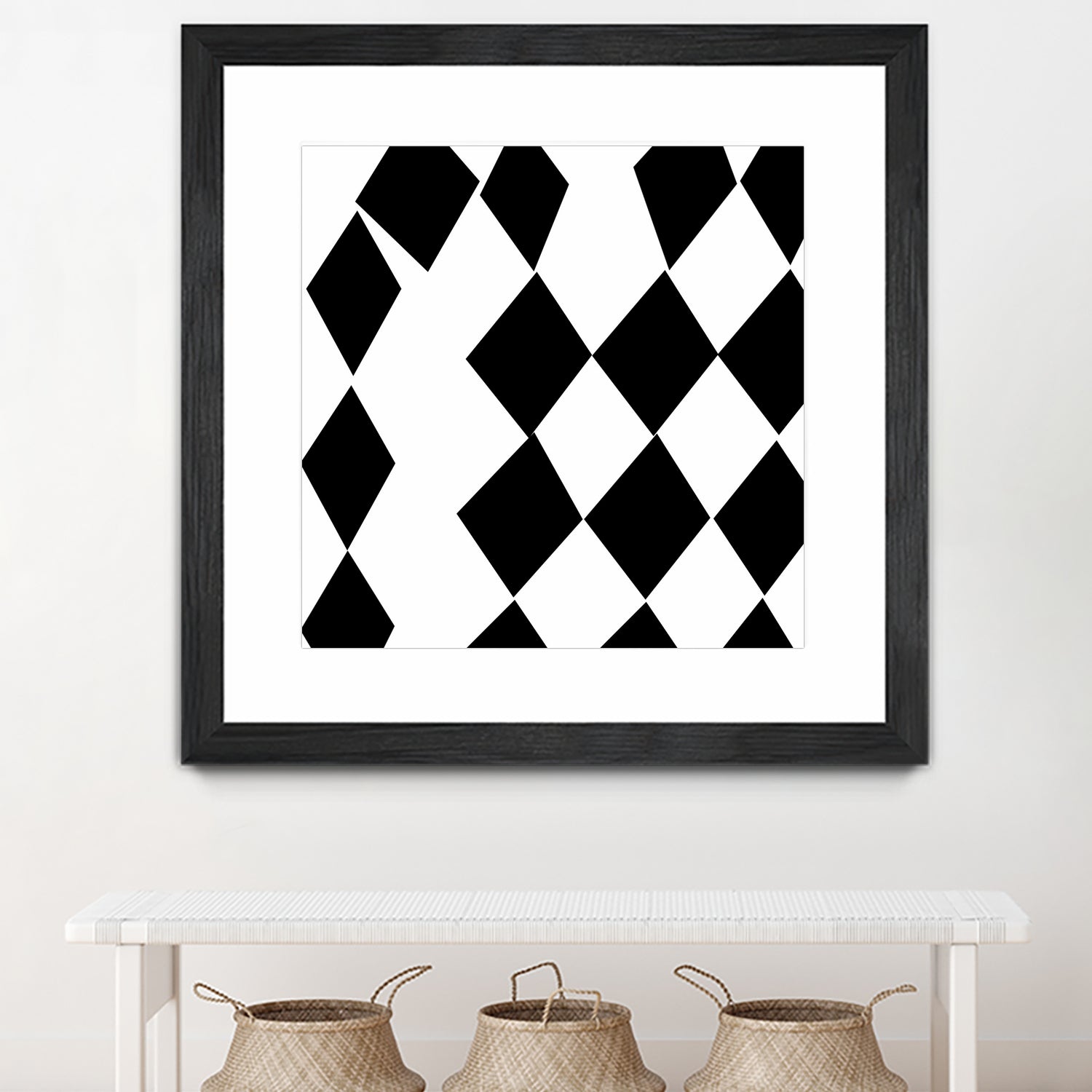 Black and White Harlequin Pattern - Stylish Geometric Design for Home Decor, Fashion & Party Themes | Perfect for Wallpaper, Clothing & Event Decorations