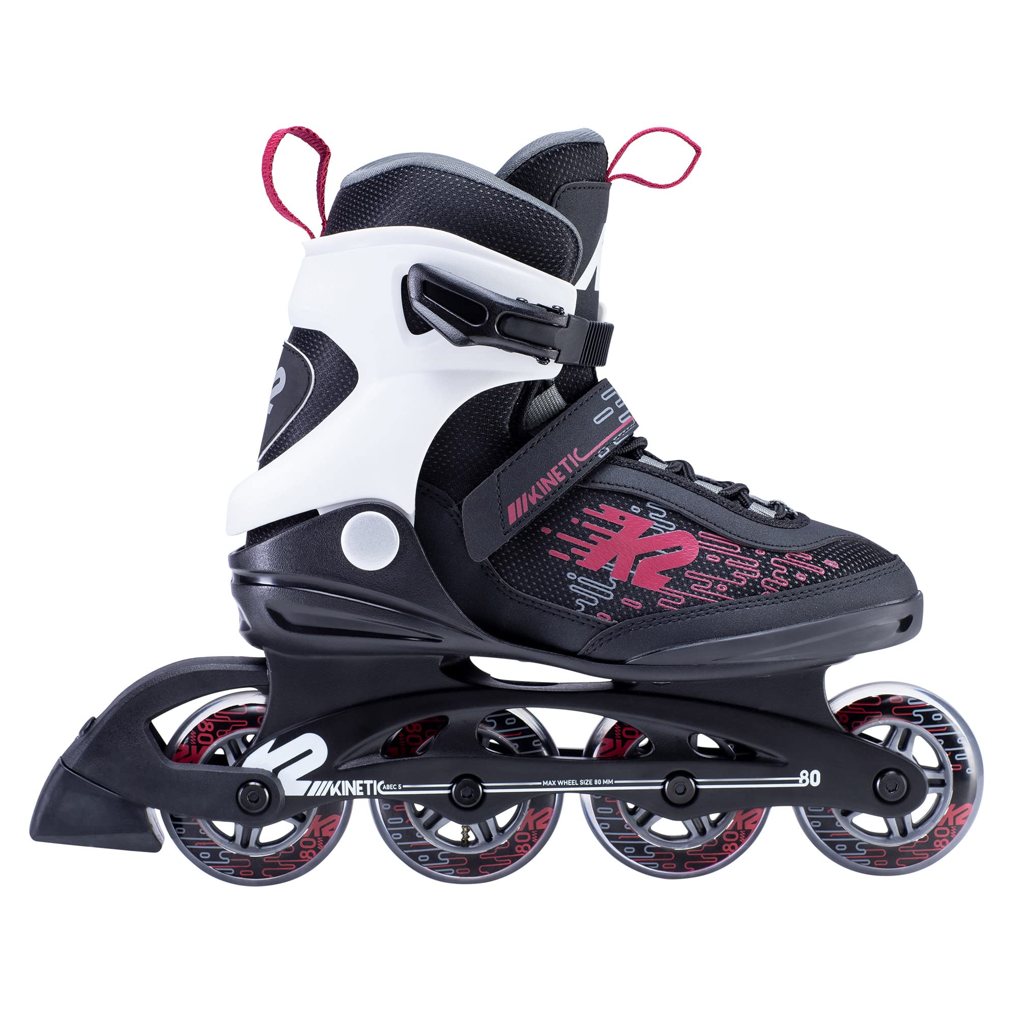 K2 Kinetic 80 Women's Inline Skates - Breathable Comfortable Soft Boot Roller Skates for Adult Women | Perfect for Outdoor Fitness, Recreation & Rollerblading