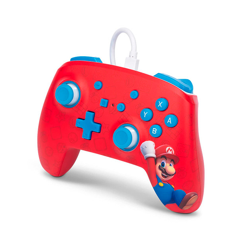 PowerA Super Mario Woo Hoo! Wired Controller for Nintendo Switch - Officially Licensed Gamepad with 10ft USB Cable - Perfect for Gaming at Home or On-The-Go