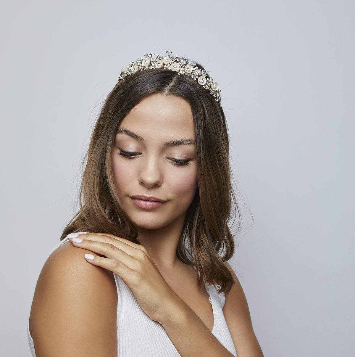 Vintage Inspired Baccara Tiara - Elegant Silver or Gold Headpiece for Weddings, Prom, and Special Occasions