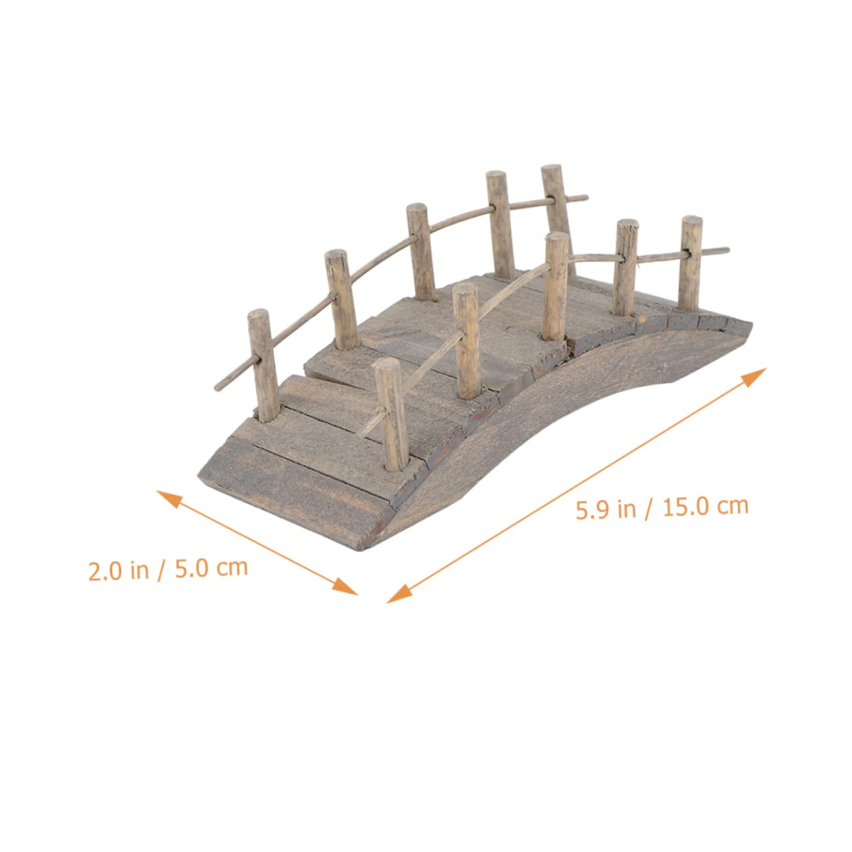 Miniature Fairy Garden Bridge - Handcrafted Wooden Arch Bridge for Outdoor Zen Gardens, Dollhouse Decor & DIY Fairy Tale Scenes | Perfect for Home Decoration, Fairy Gardens & Terrariums