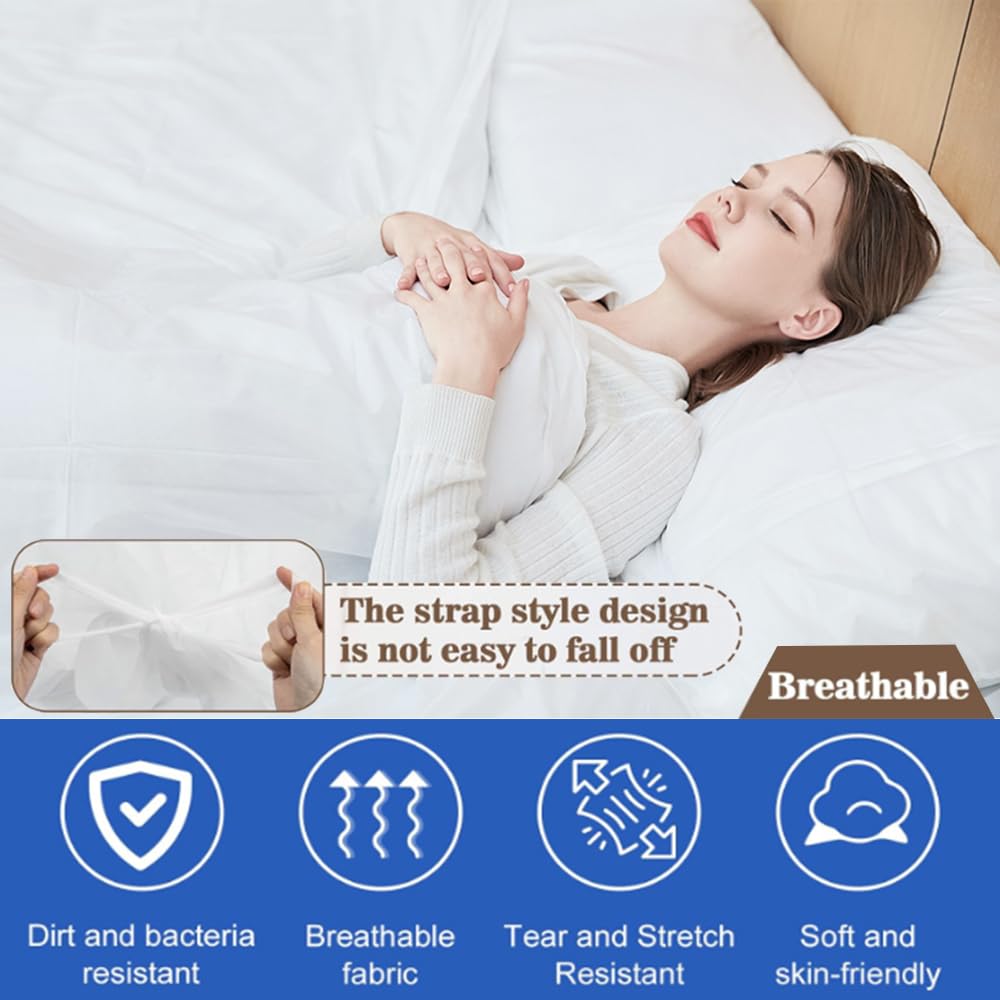 **Disposable King Size Travel Bed Sheets - 4-Piece Set with Quilt Cover & Pillowcase | Hygienic Hotel Bedding Essentials for Business Travel, Camping, and Overnight Stays**