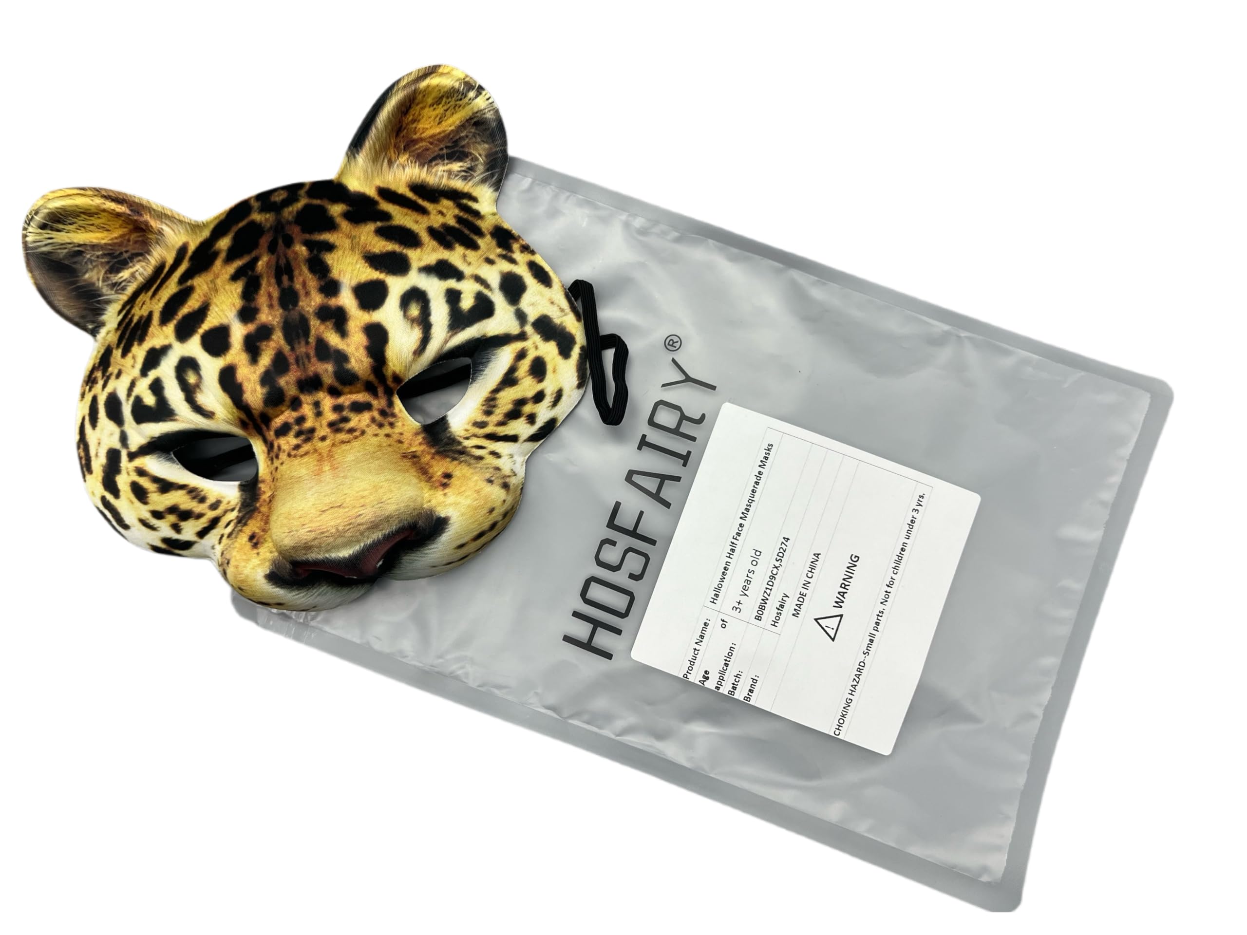 Halloween Half Face Animal Leopard Mask - 1PC Masquerade Costume Accessory for Carnival Party, Cosplay & Dress Up | Perfect for Halloween Celebrations, Themed Events & Costume Parties