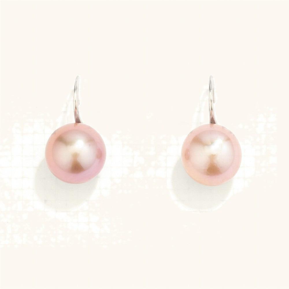 Purple Edison Pearl Drop Earrings for Women - Elegant Dangle Earrings with AAA Quality Pearls - Perfect for Weddings, Parties & Special Occasions