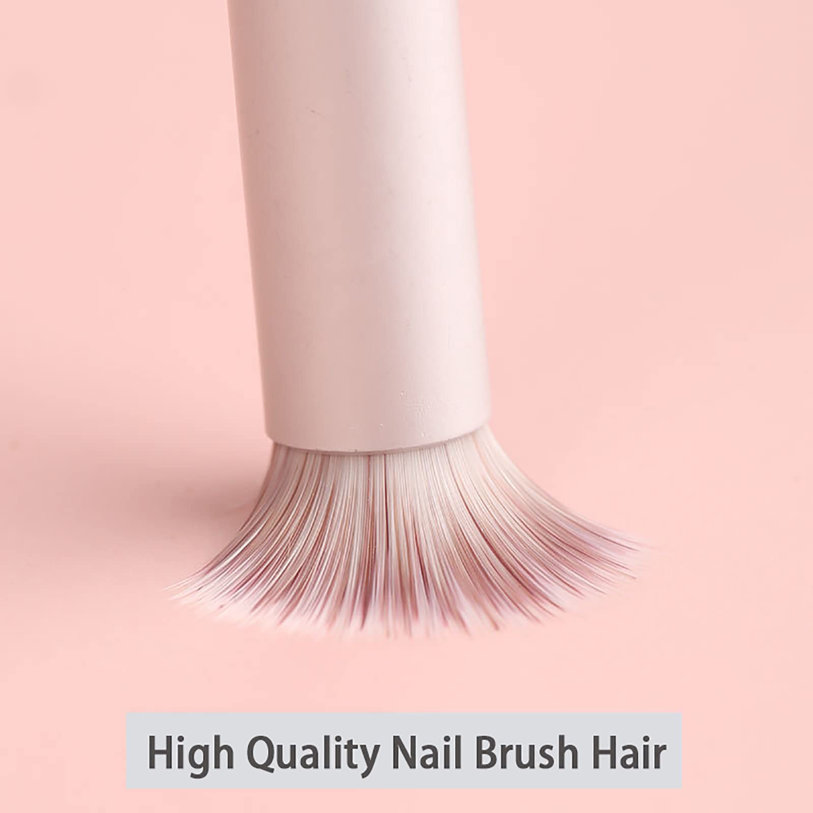 6-Piece Ombre Nail Brush Set - Wood Handle Gradient Brush for Gel & Acrylic Nails - Professional Nail Art Design Painting Kit - Perfect for Salon, Home Manicure & DIY Nail Art