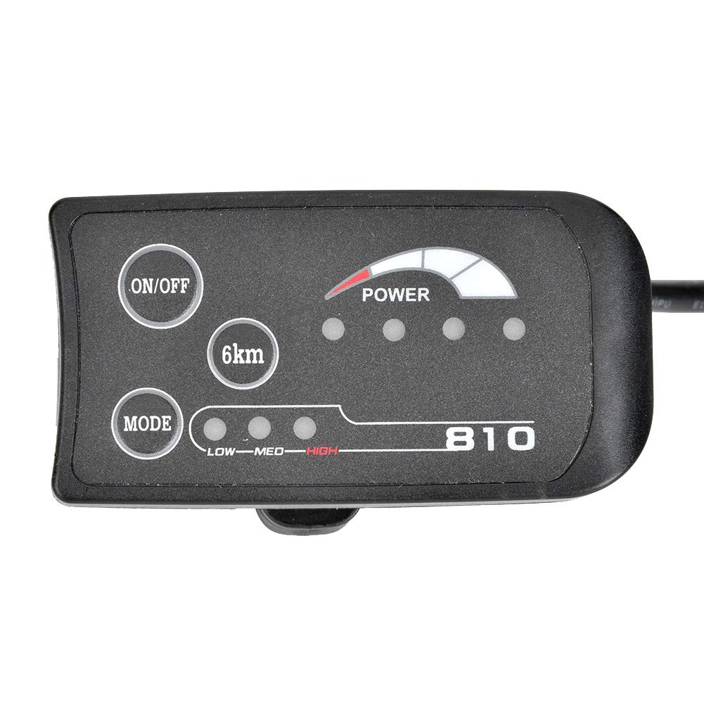 Electric Bike LED Display - 810 LED Screen with 5-Wire Cable & Control Panel for E-Bike/E-Scooter | Waterproof Dashboard for Commuting & Urban Riding